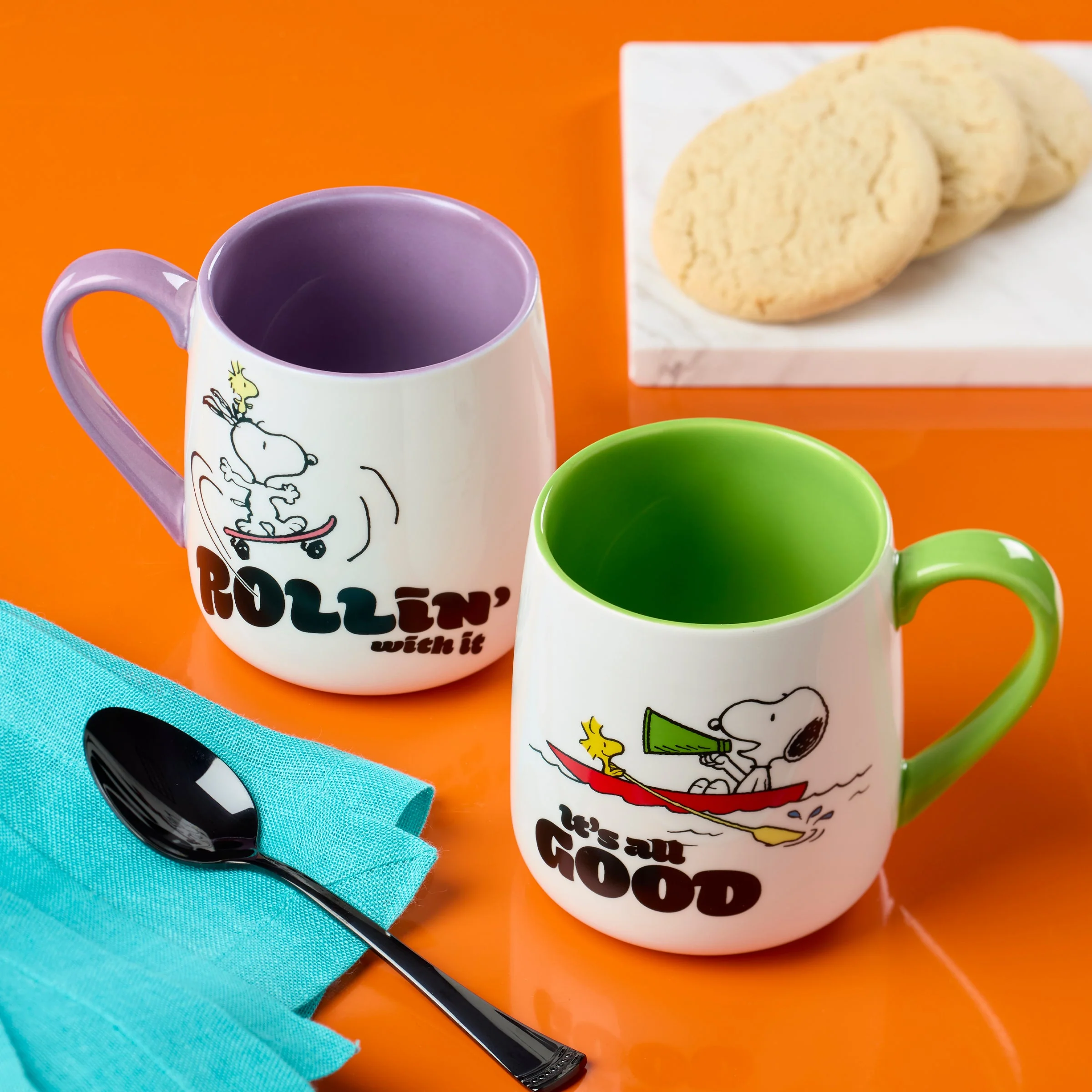 Peanuts Mugs Rollin'-All Good, Set of 2 - Image 3