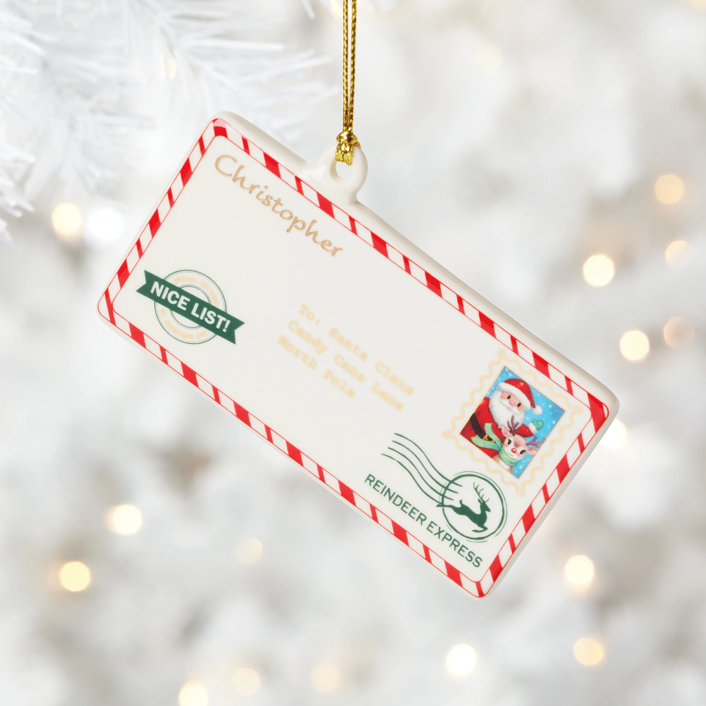 Personalized Letters to Santa Ornament - Image 5