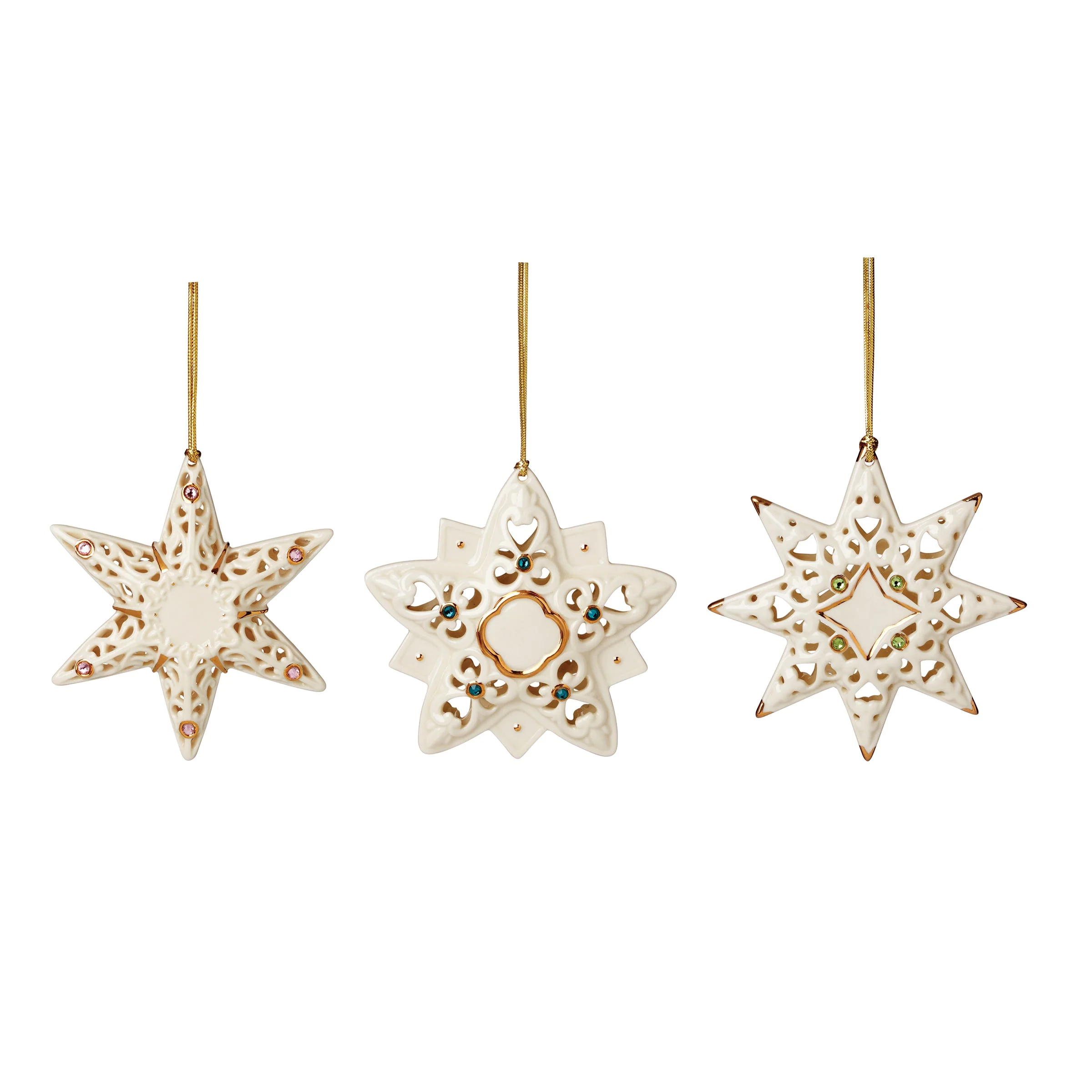 Pierced Star Ornaments Set of 3 - Image 2