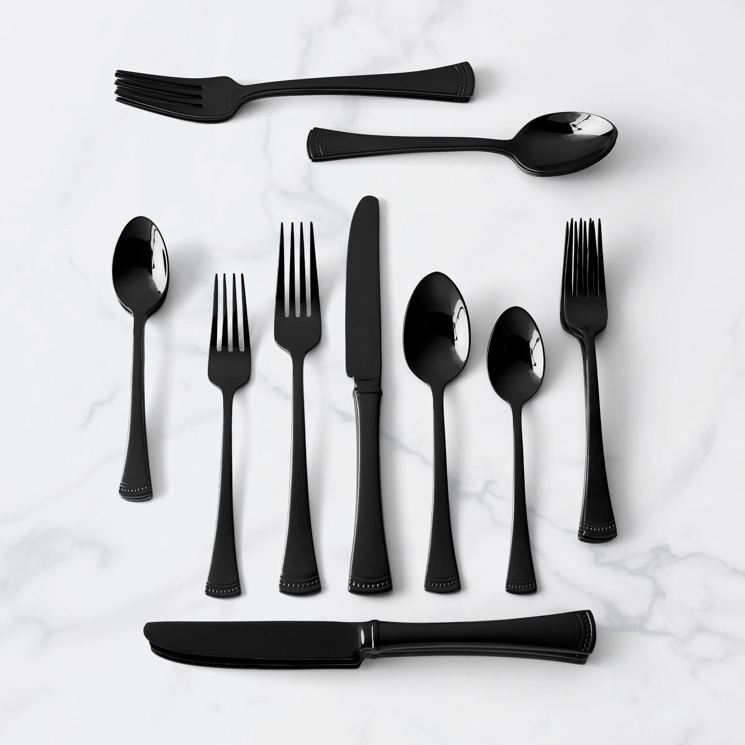 Portola Black Mirror 20-Piece Flatware Set - Image 2