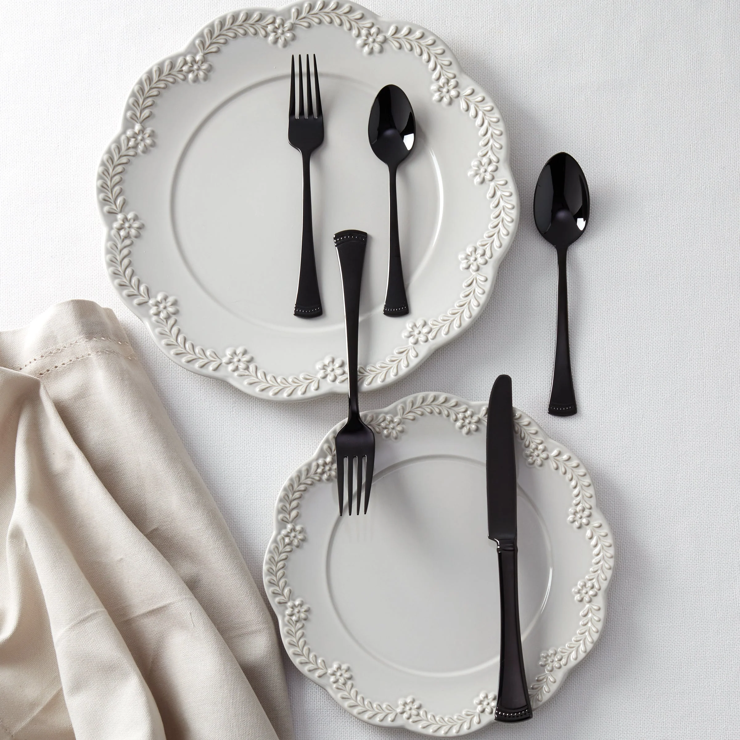 Portola Black Mirror 20-Piece Flatware Set - Image 5