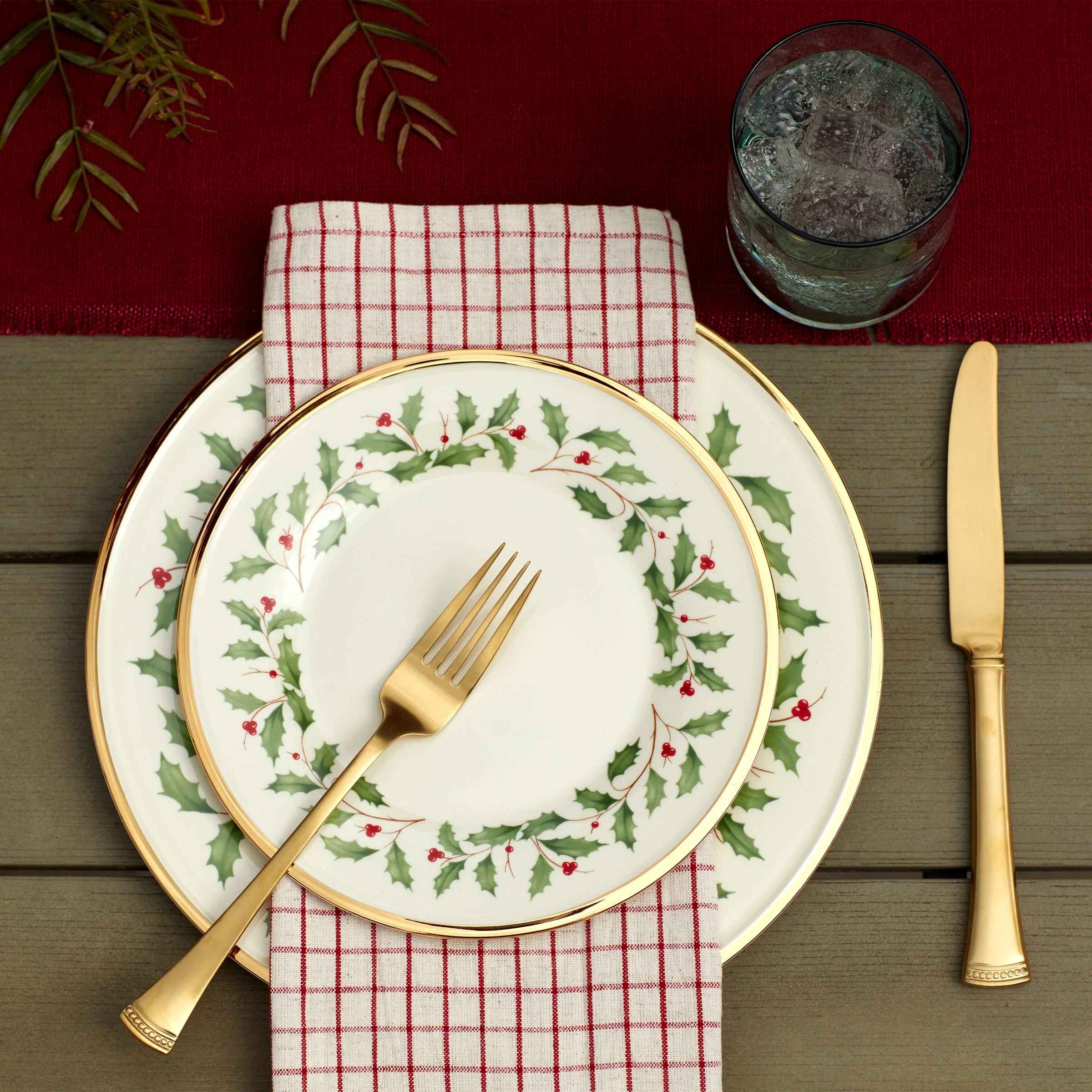 Portola Gold Satin 20-Piece Flatware Set - Image 11