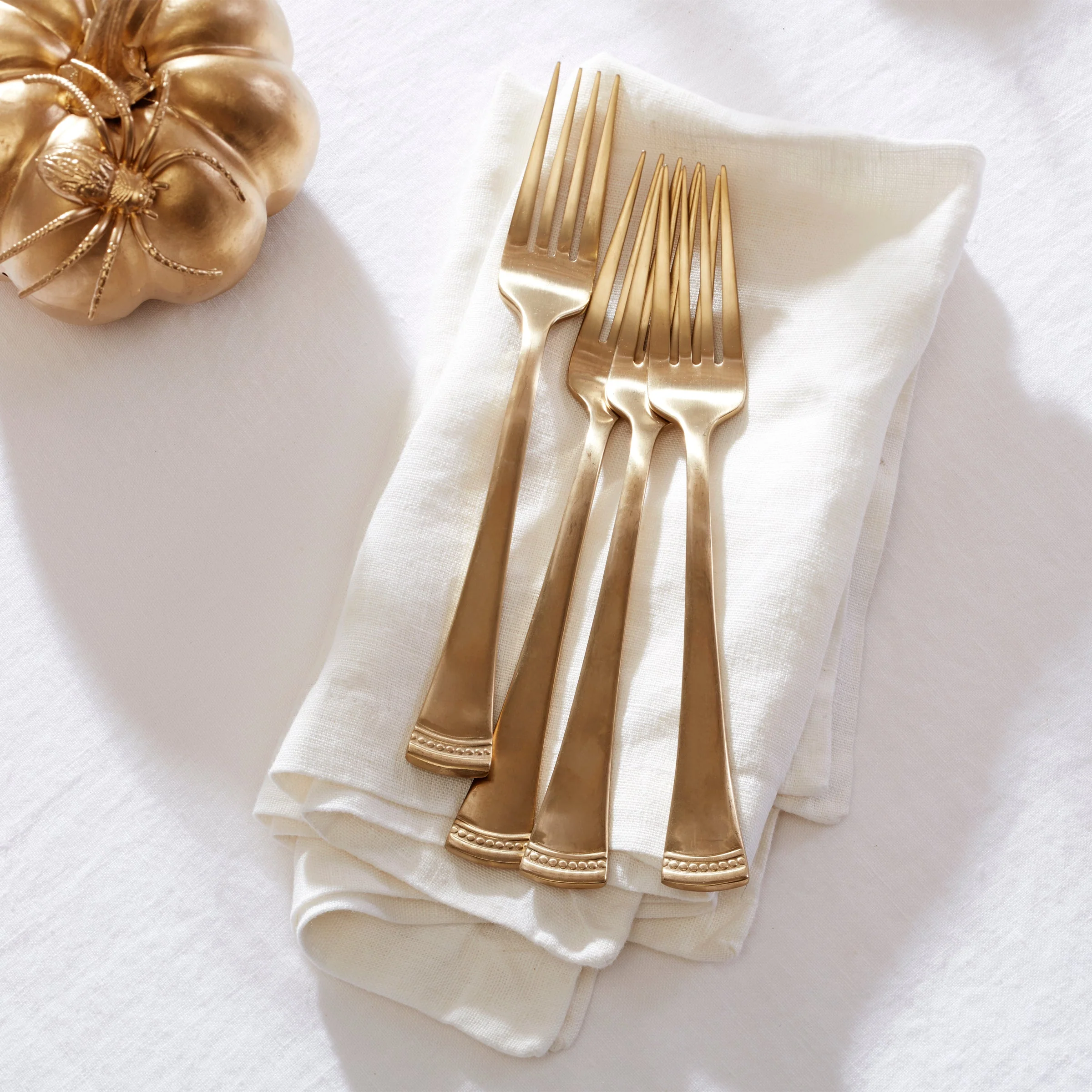Portola Gold Satin 20-Piece Flatware Set - Image 8