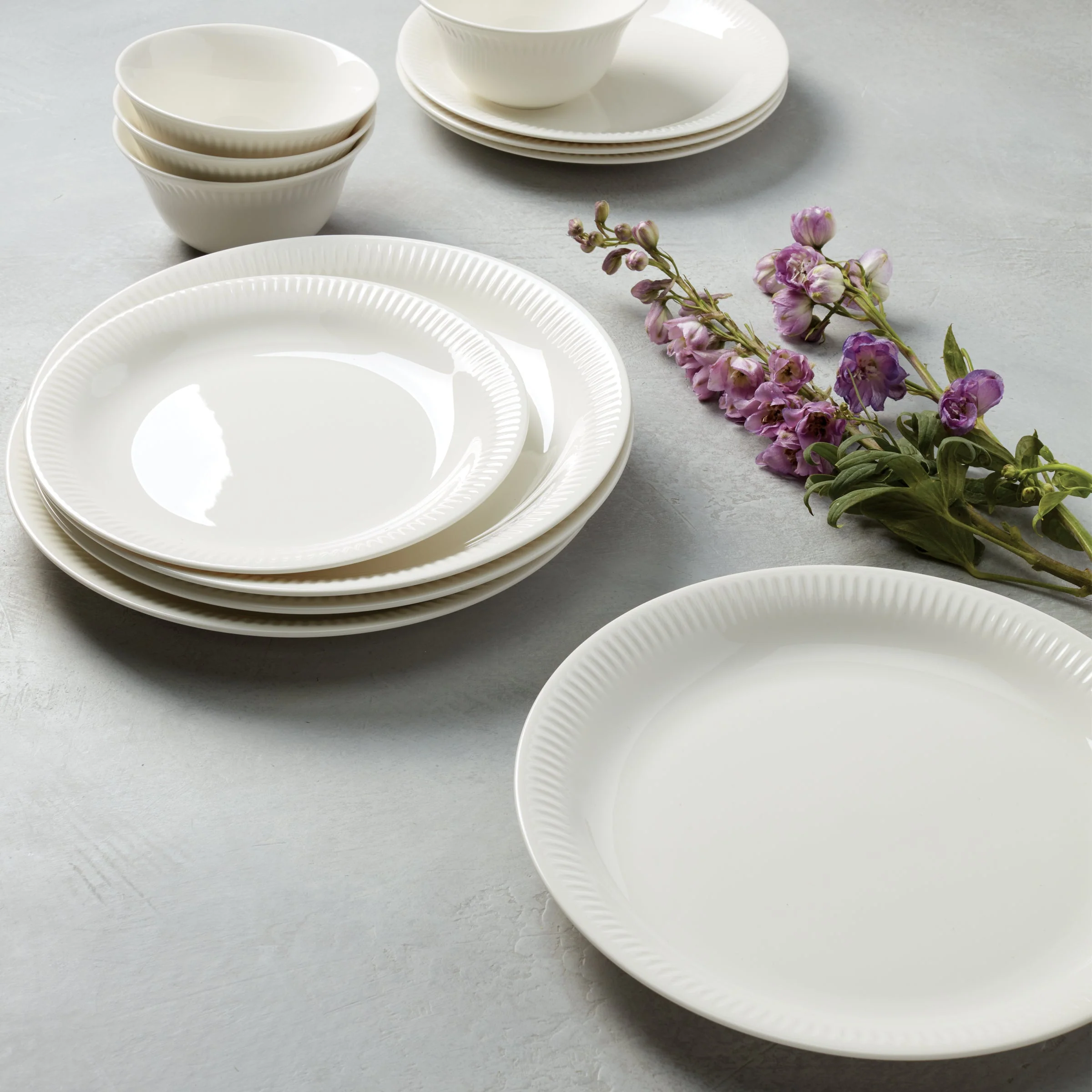 Profile White Dinner Plates, Set of 4 - Image 5