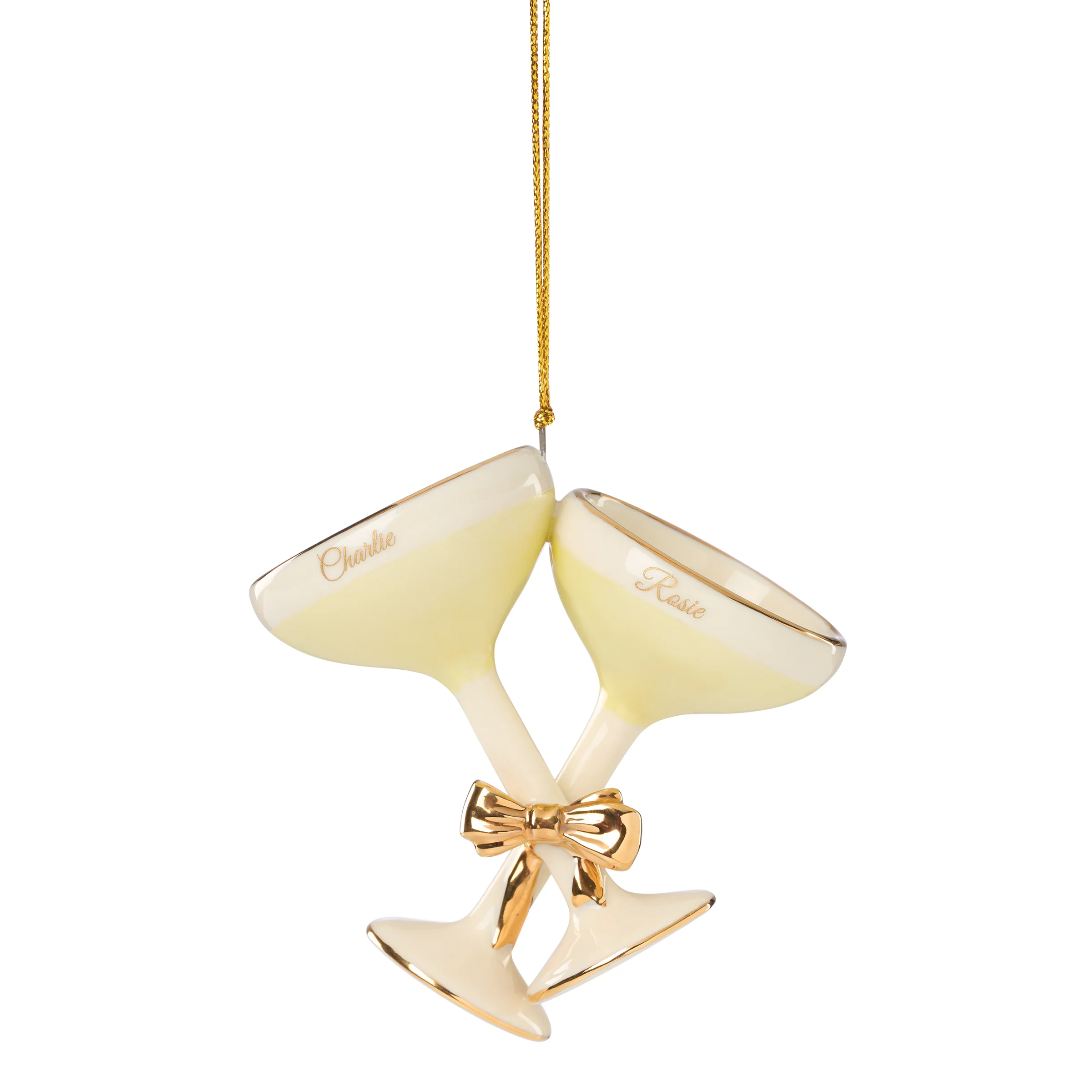 Personalized Champagne Glasses Ornament - Image 3