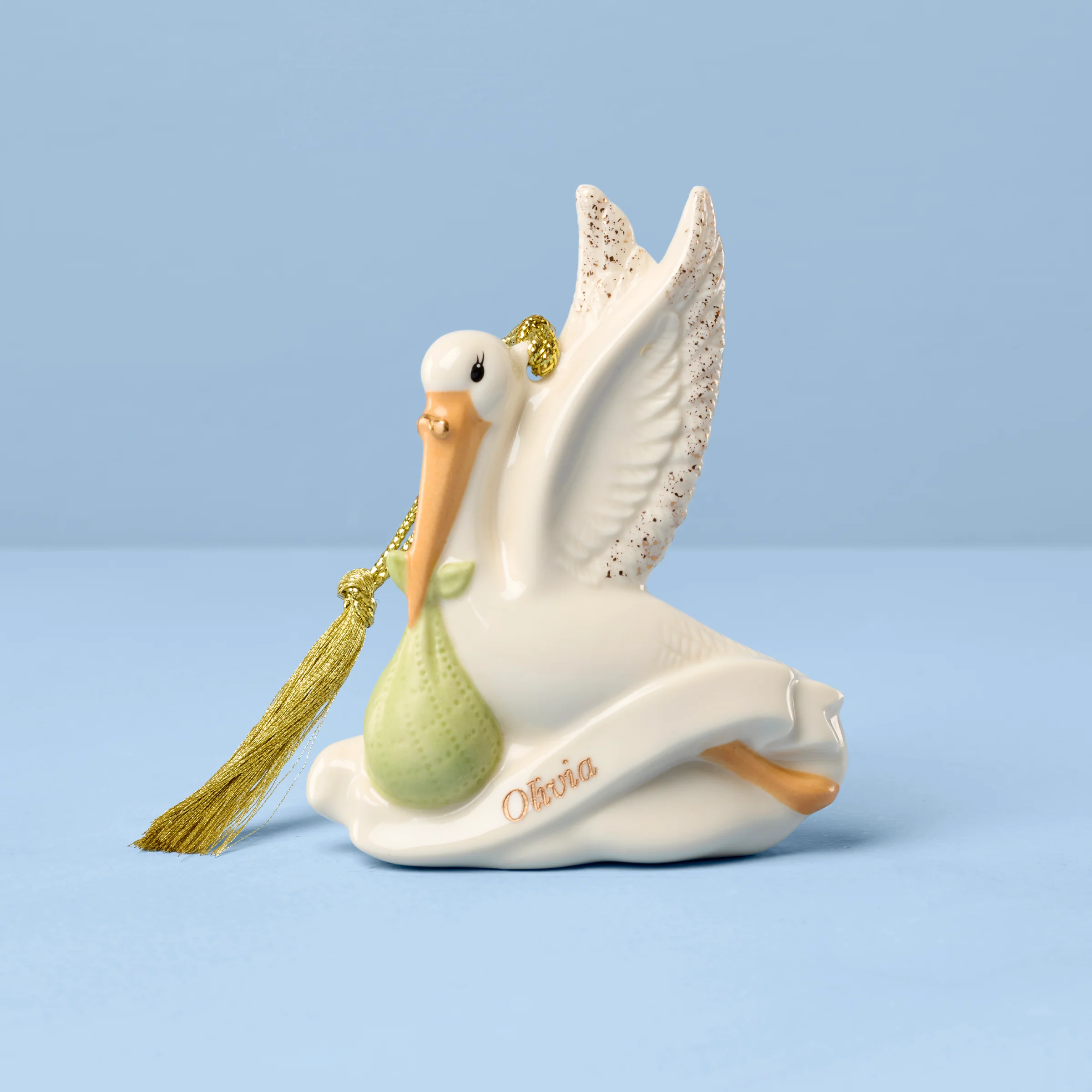 Personalized We're Expecting Stork Ornament