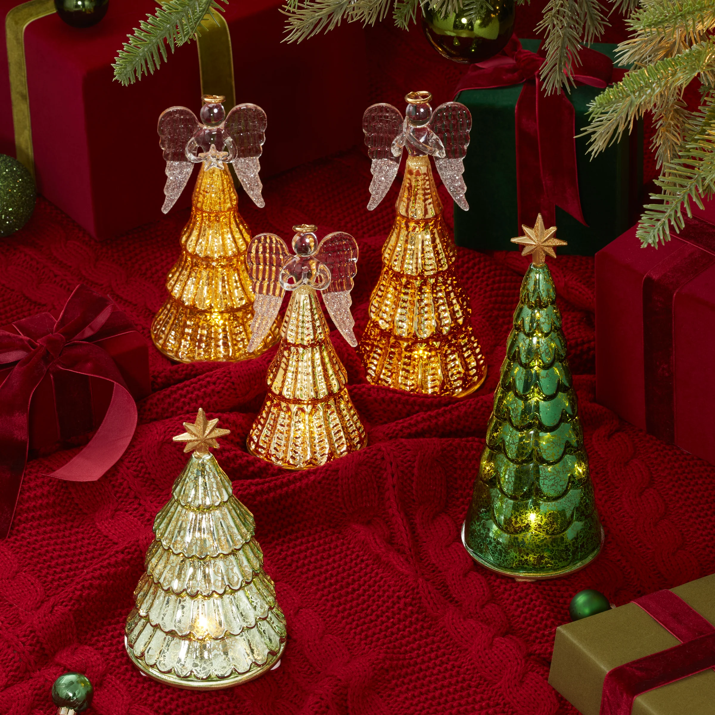 Radiant Light Lit Angel Figurines 3-Piece Set - Image 3