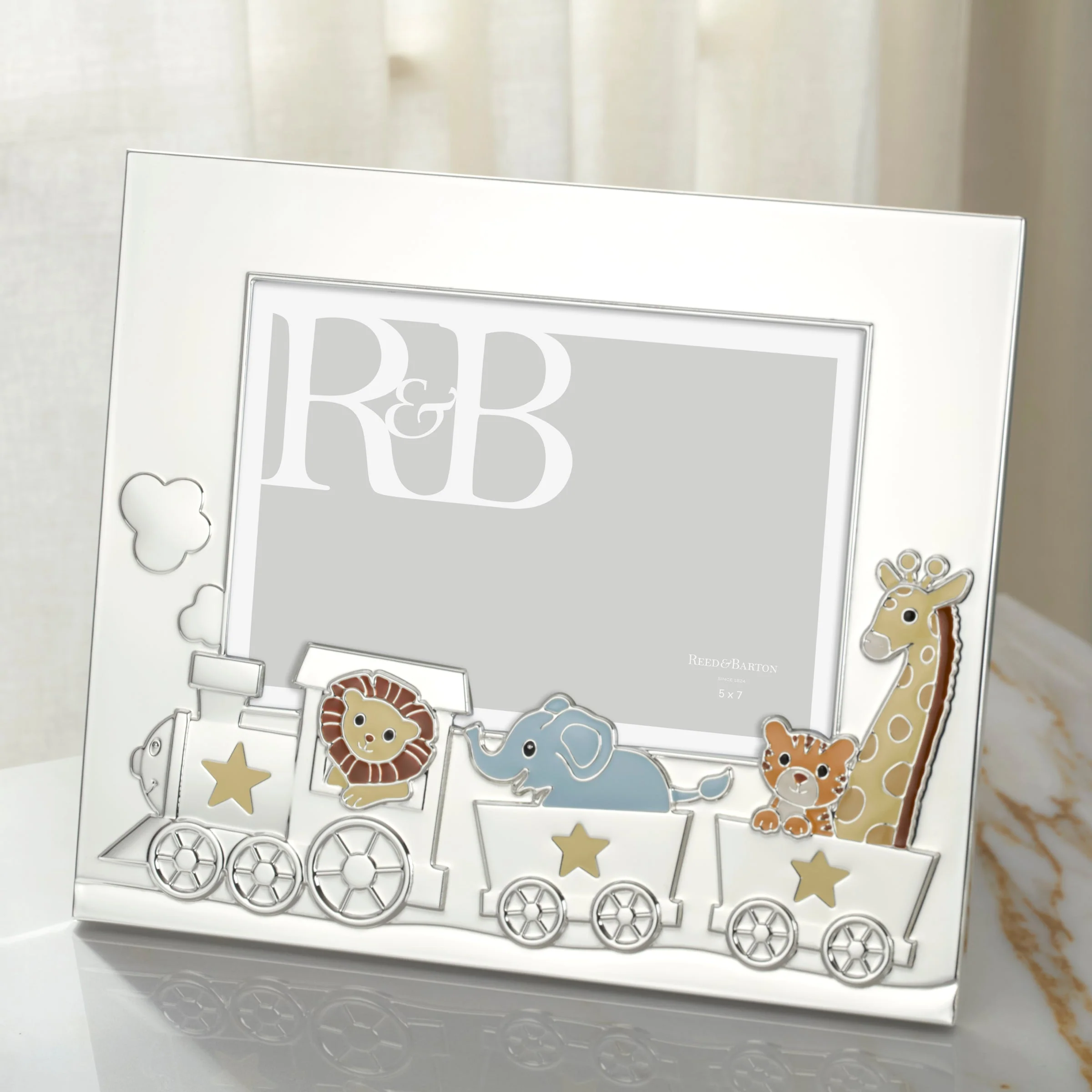 Animal Train Silverplate 5x7 Photo Frame - Image 2