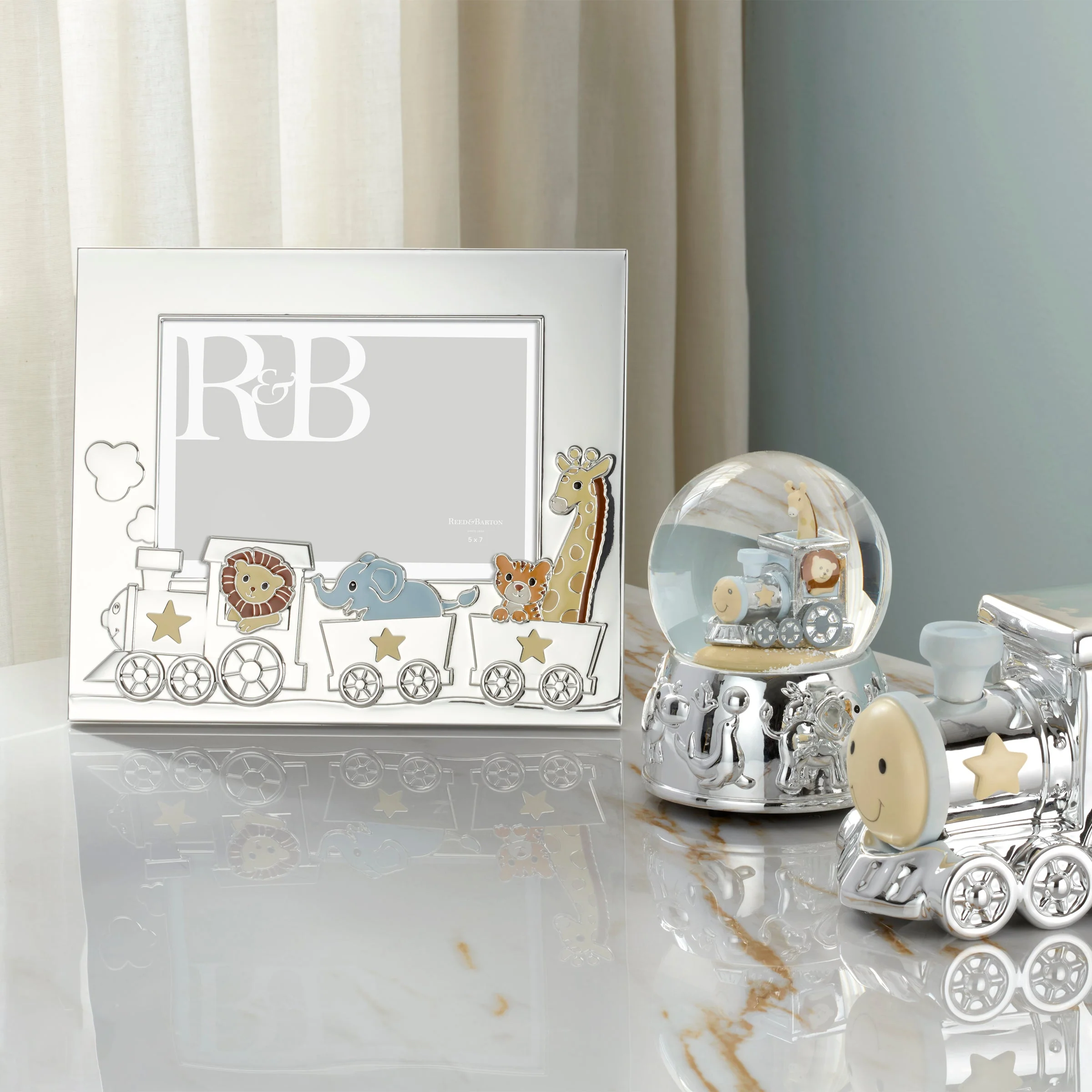 Animal Train Silverplate 5x7 Photo Frame - Image 3