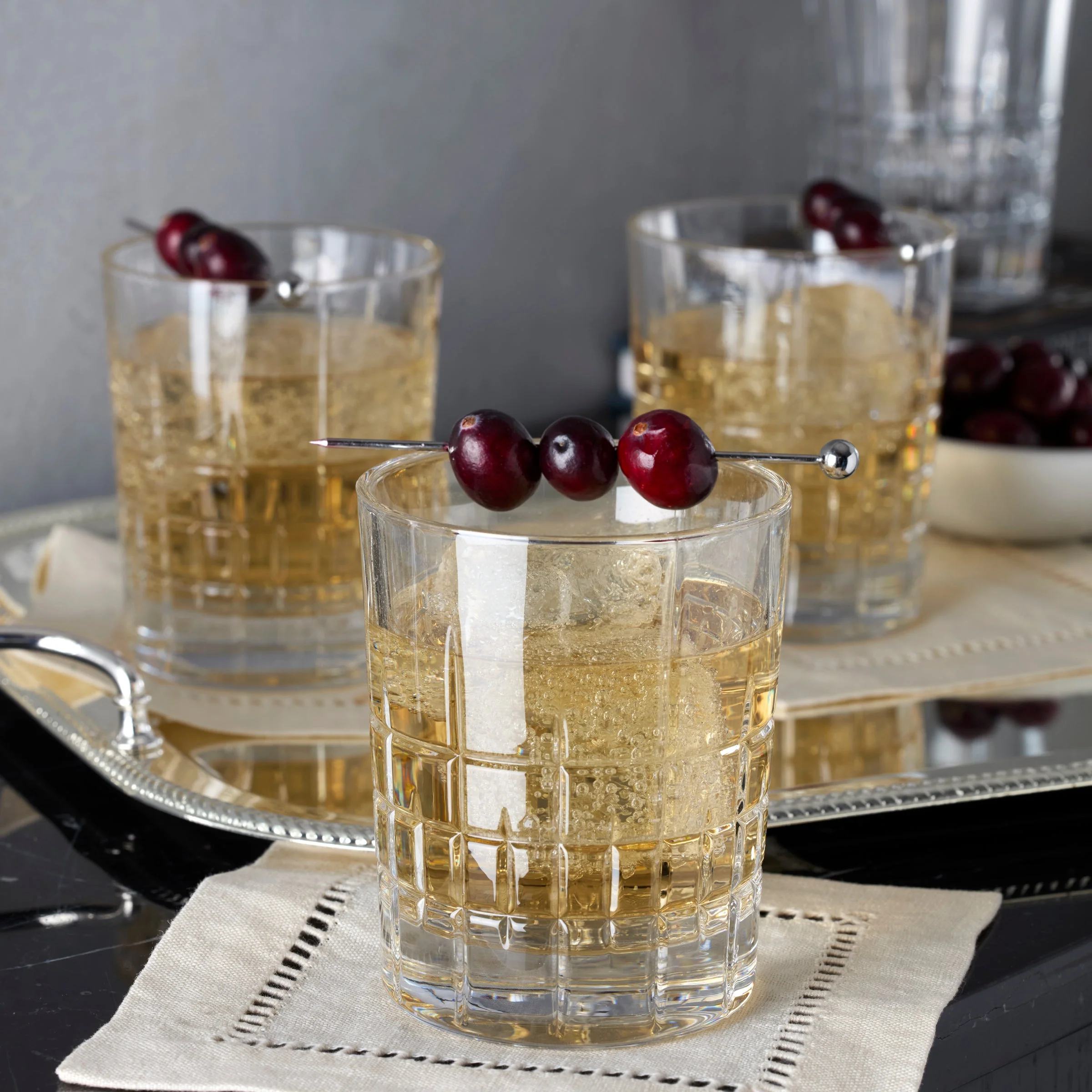 Deklan Crystal Double Old Fashion Glasses, Set of 4 - Image 2