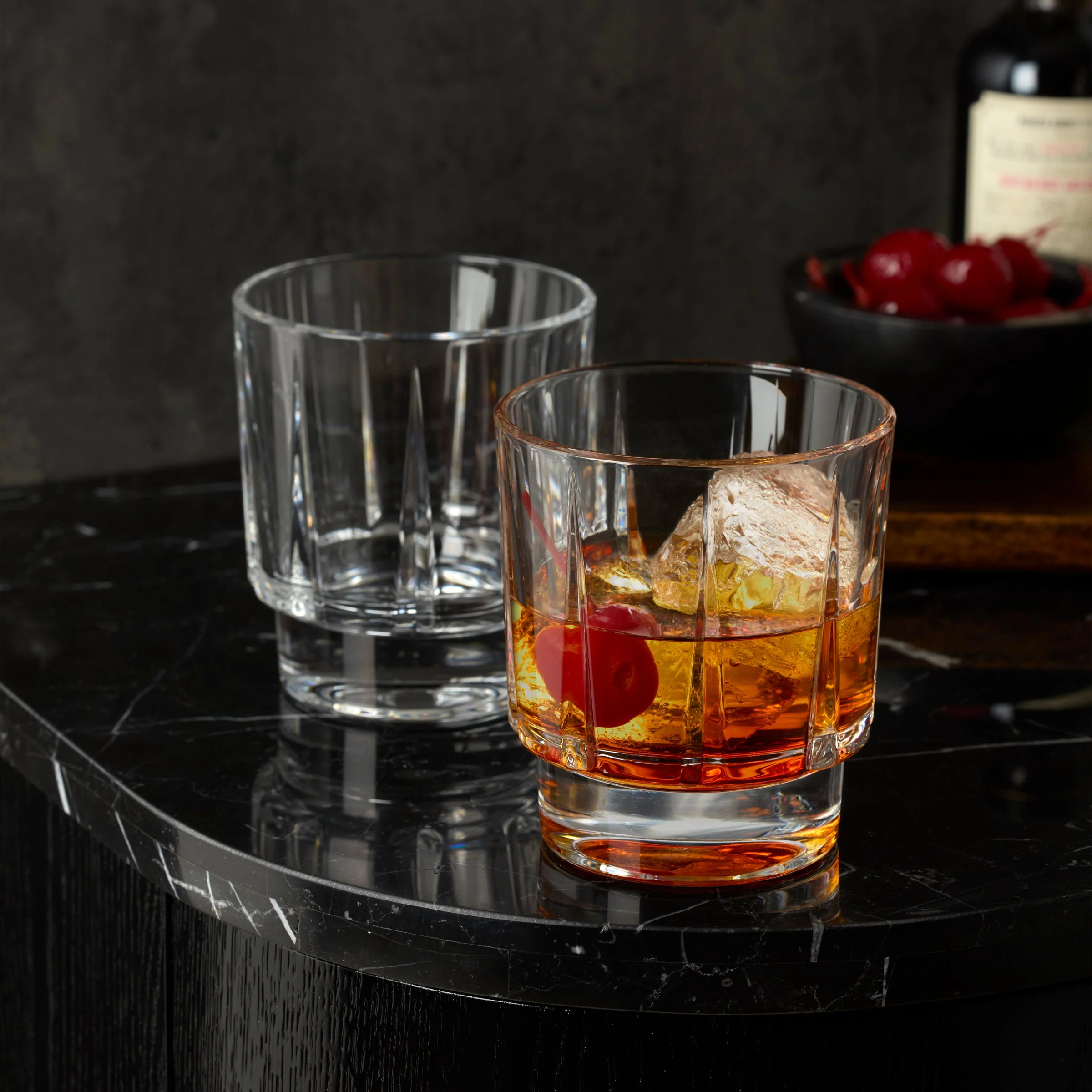 Estate Crystal Double Old Fashion Glasses, Set of 4 - Image 2