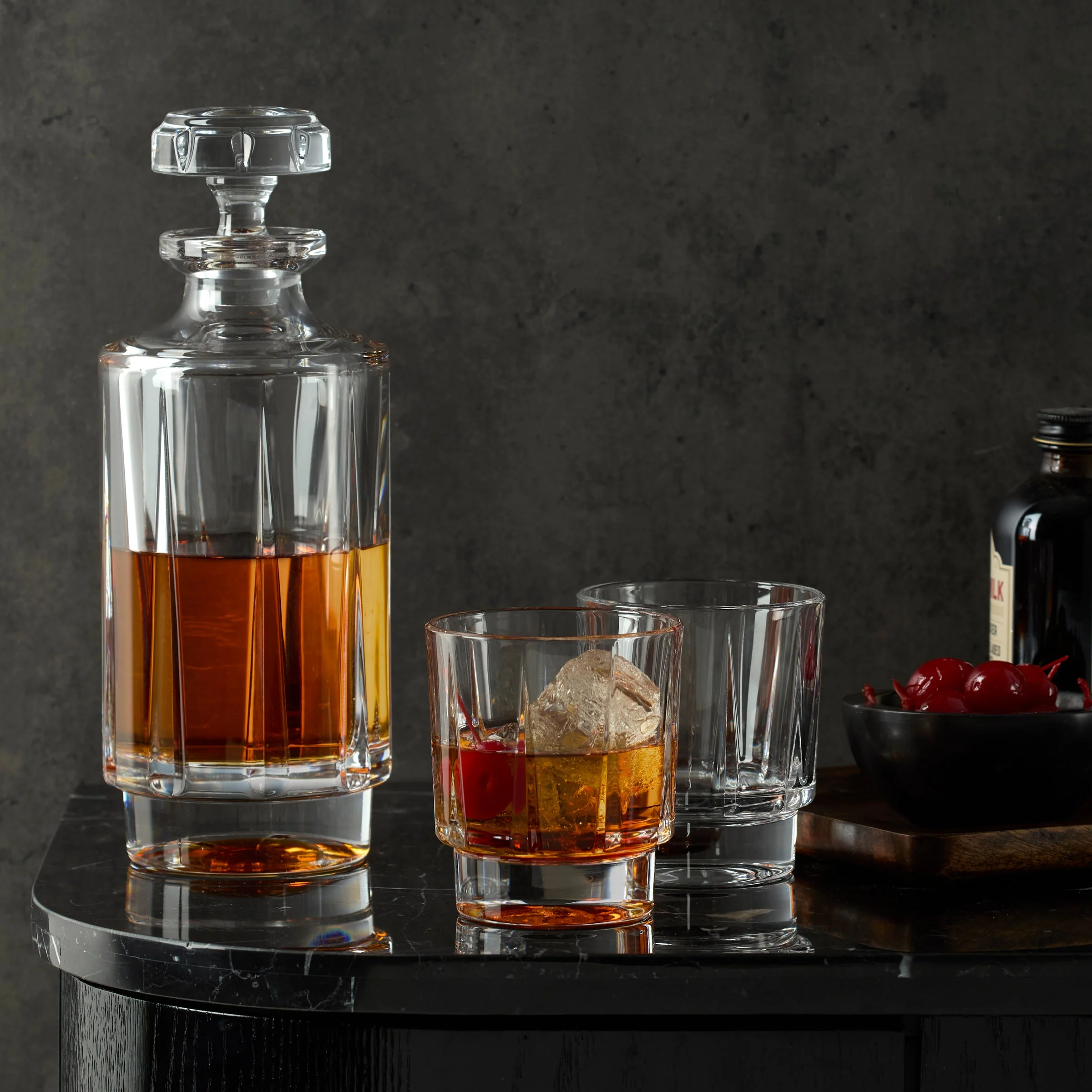 Estate Crystal Double Old Fashion Glasses, Set of 4 - Image 3