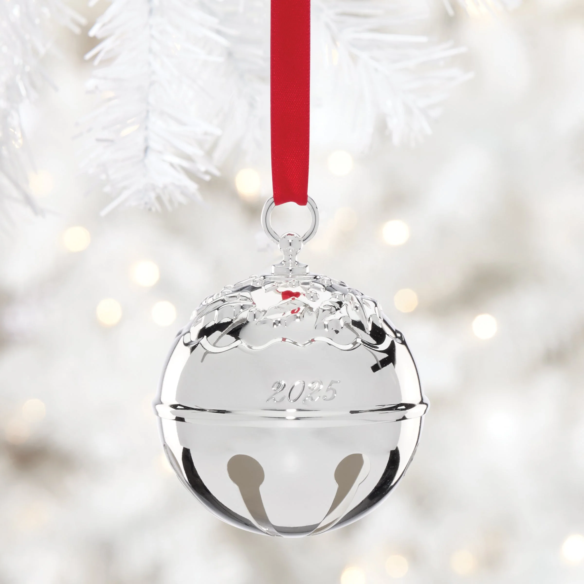 2025 Holly Bell Silverplate Ornament - Image 3
