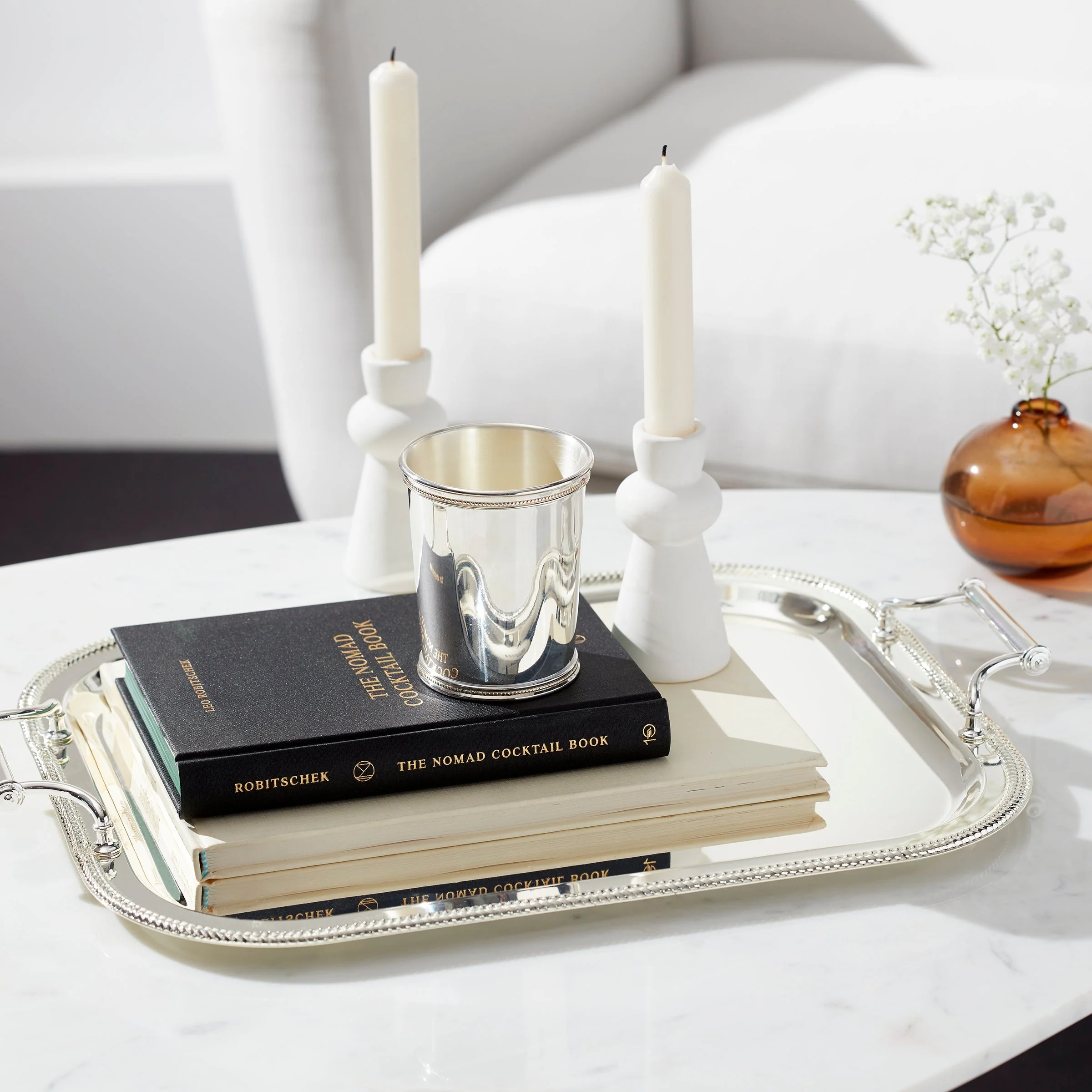 Silverplate Rectangular Tray With Handles - Image 4