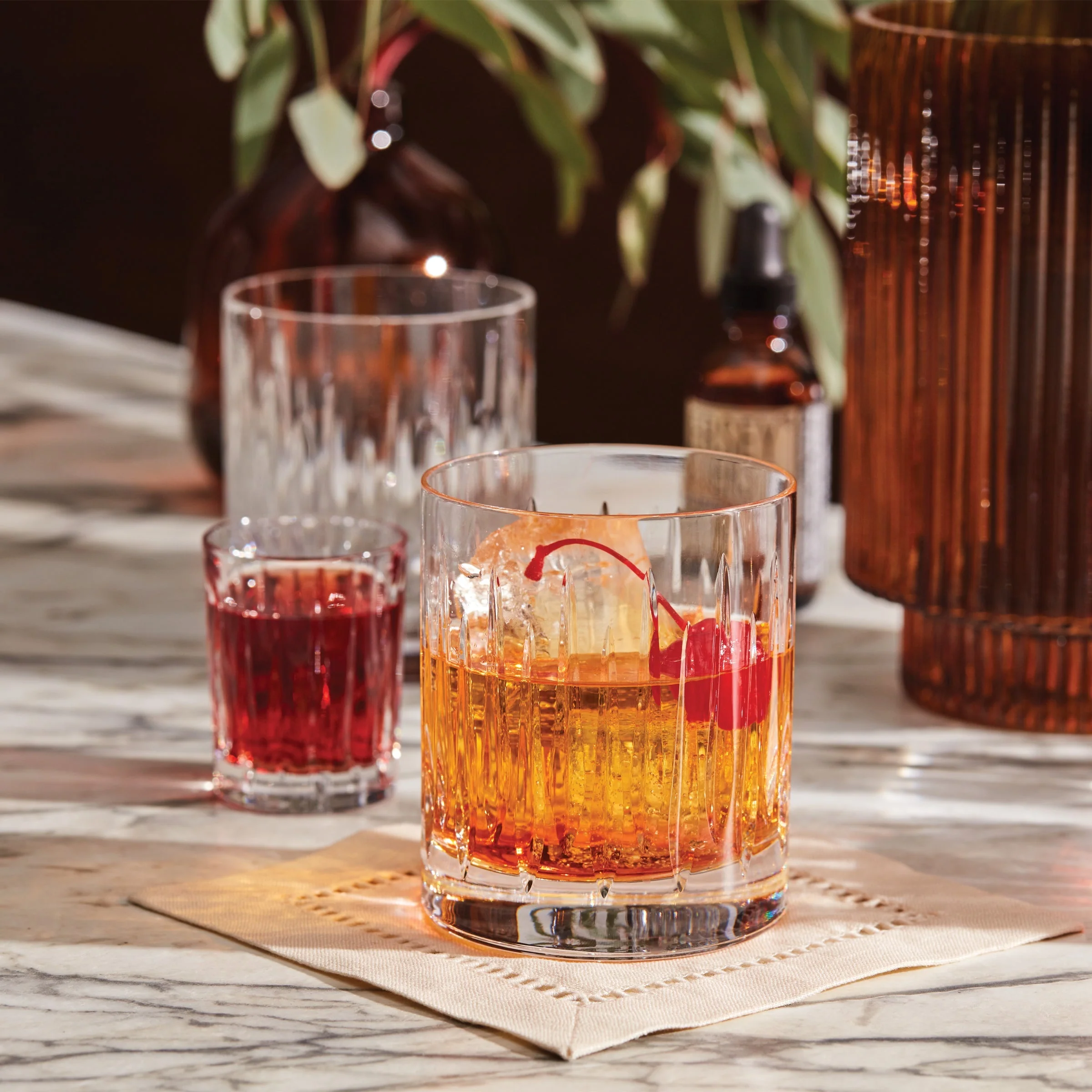 Soho Crystal Doubld Old Fashion Glasses, Set of 4 - Image 2
