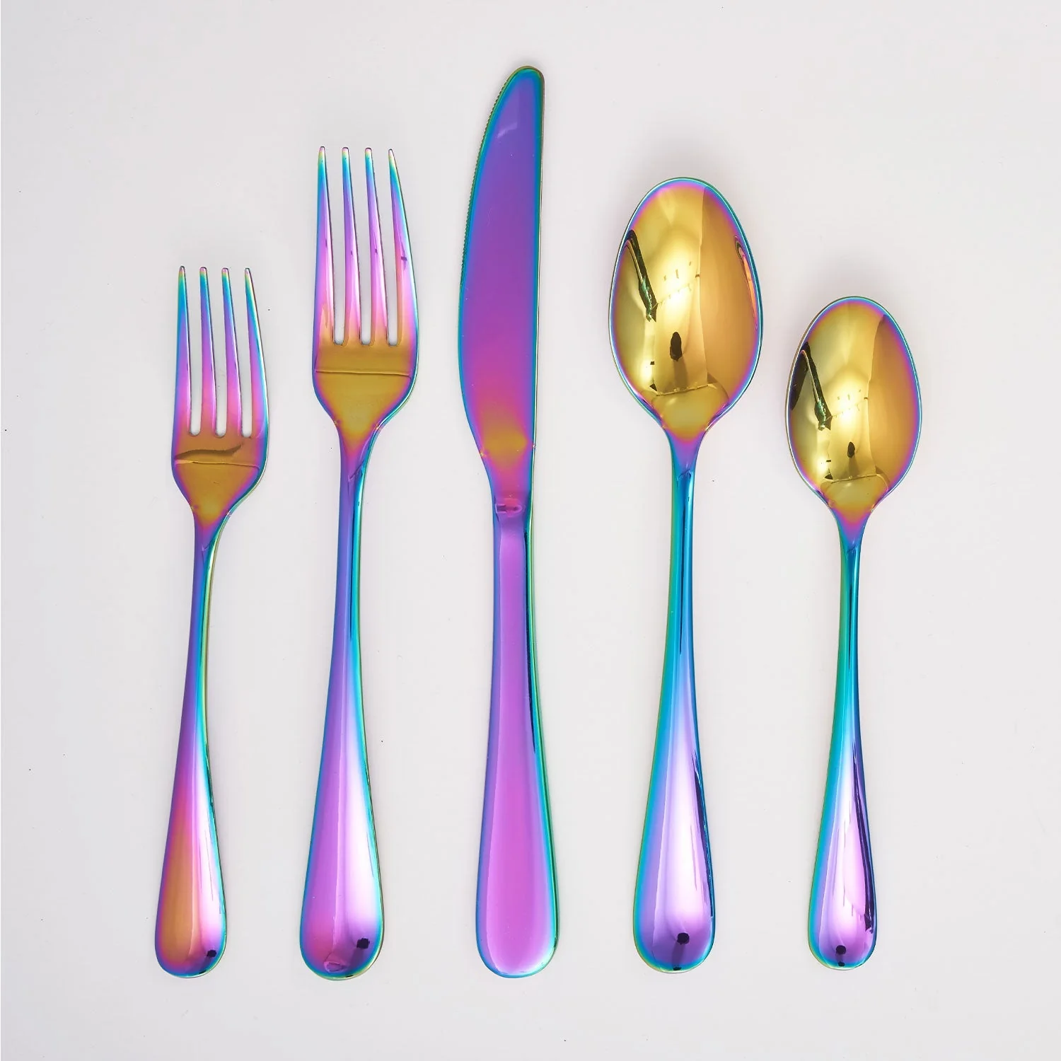 Rhiannon Rainbow Mirror 20-Piece Flatware Set - Image 3