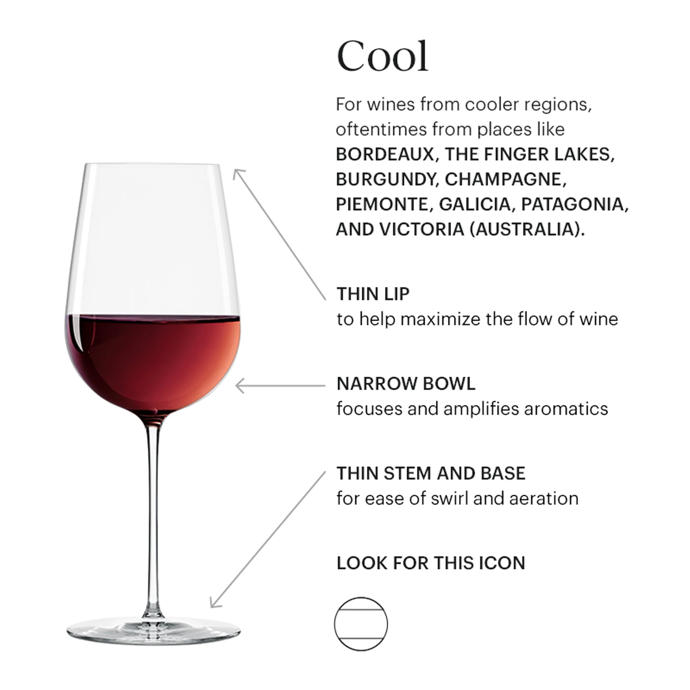 Tuscany Signature Series Cool Region Wine Glasses, Set of 4 - Image 15