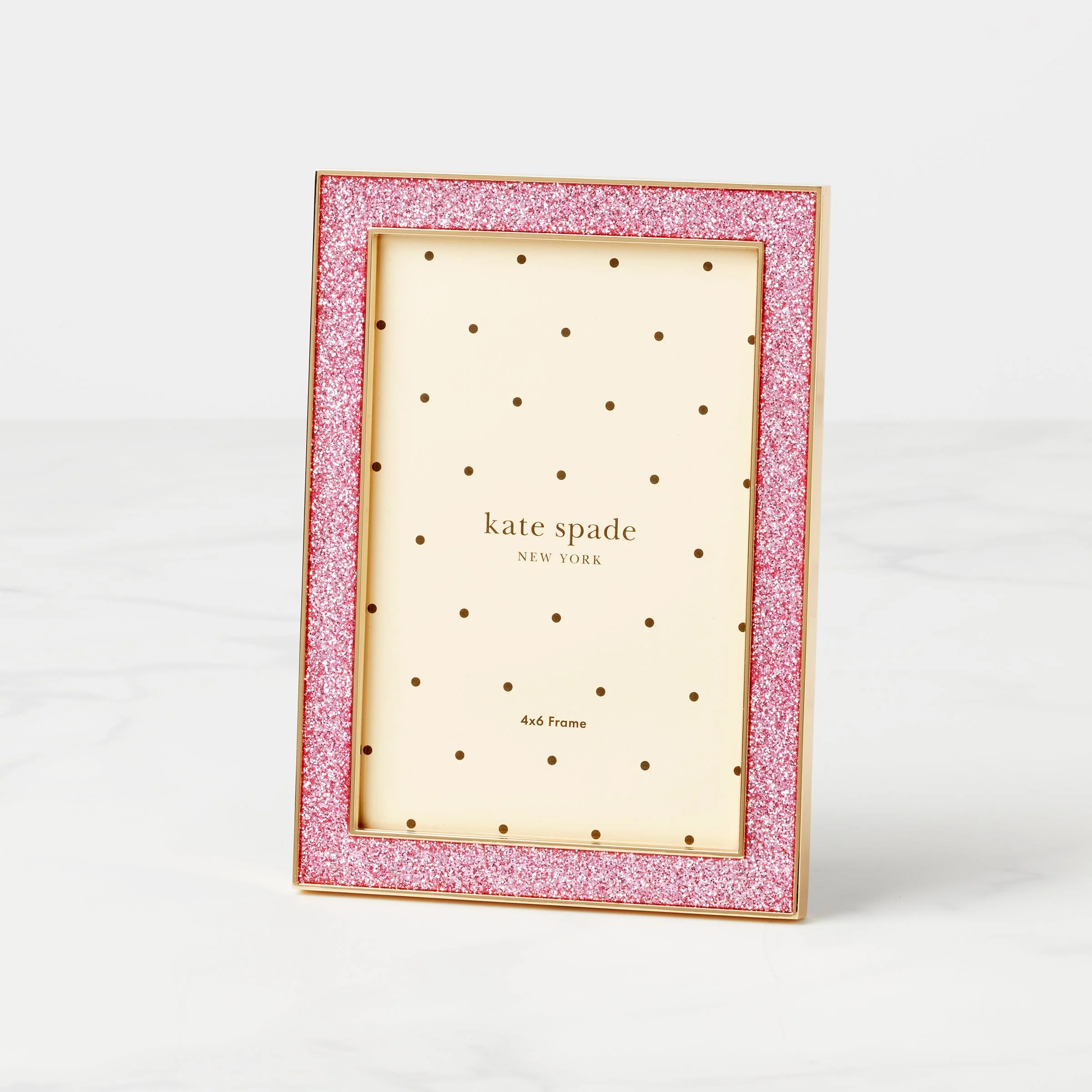Sitting Pretty Pink Glitter 4x6 Photo Frame