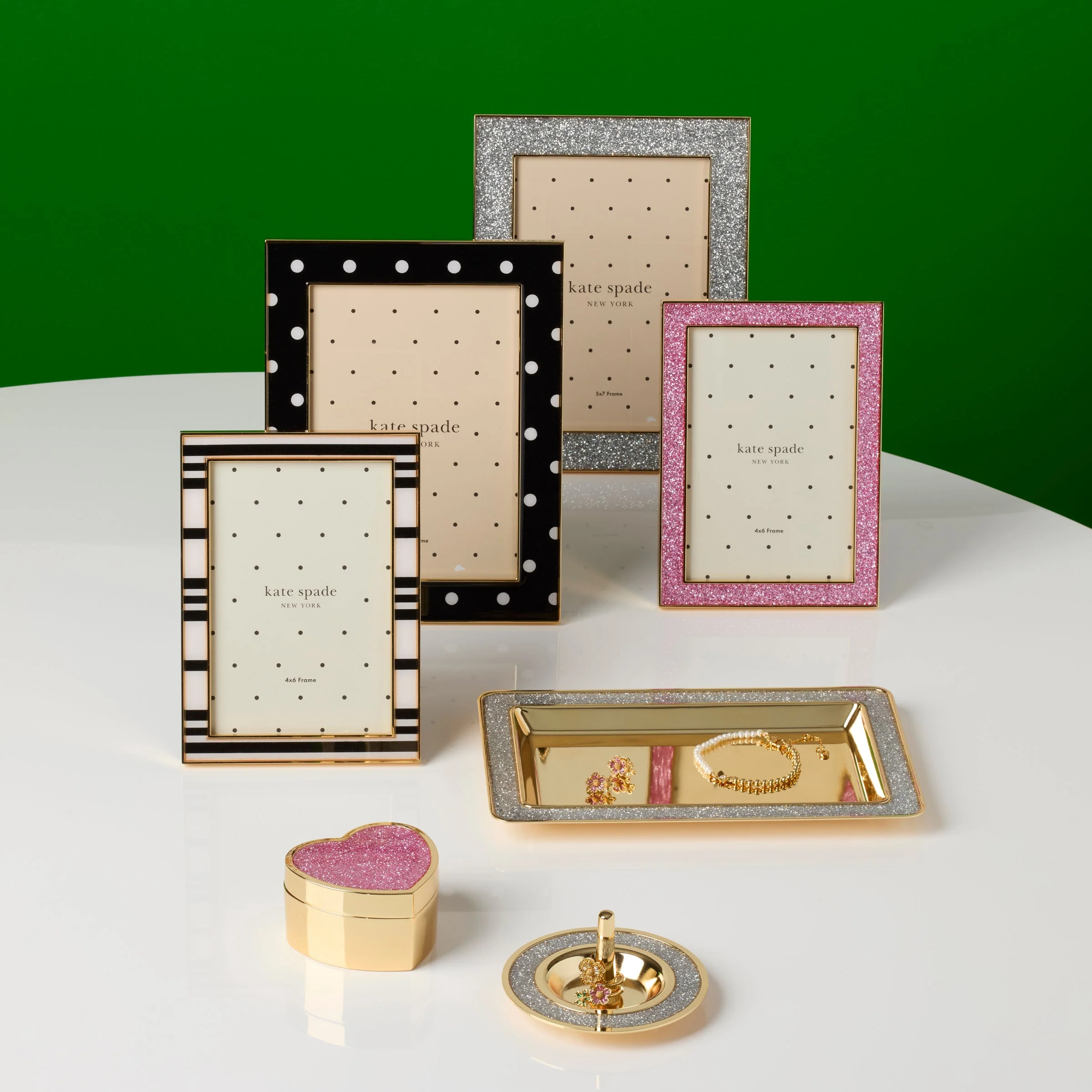 Sitting Pretty Silver Glitter 5x7 Photo Frame - Image 4