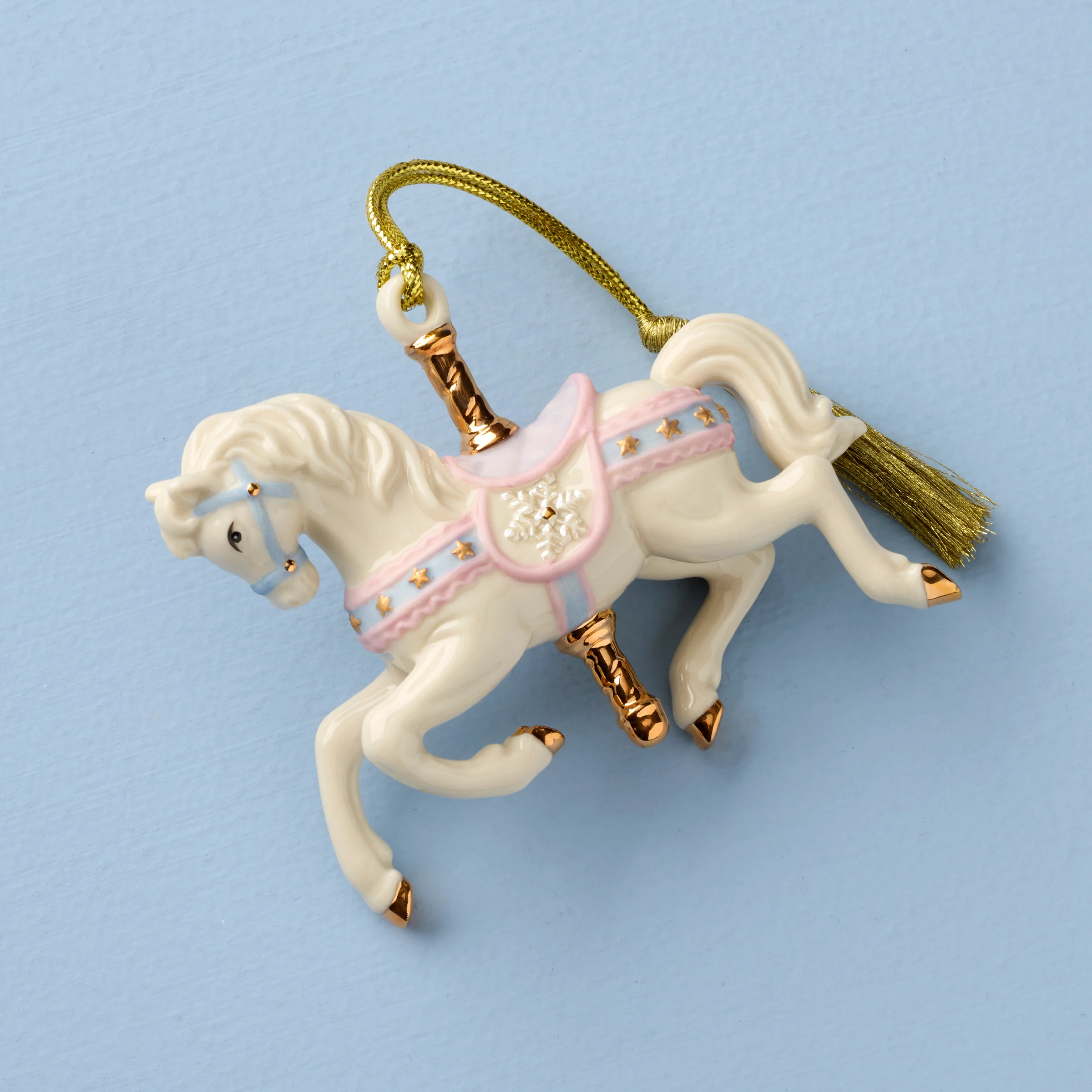 Snowflake Carousel Horse Ornament - Image 2