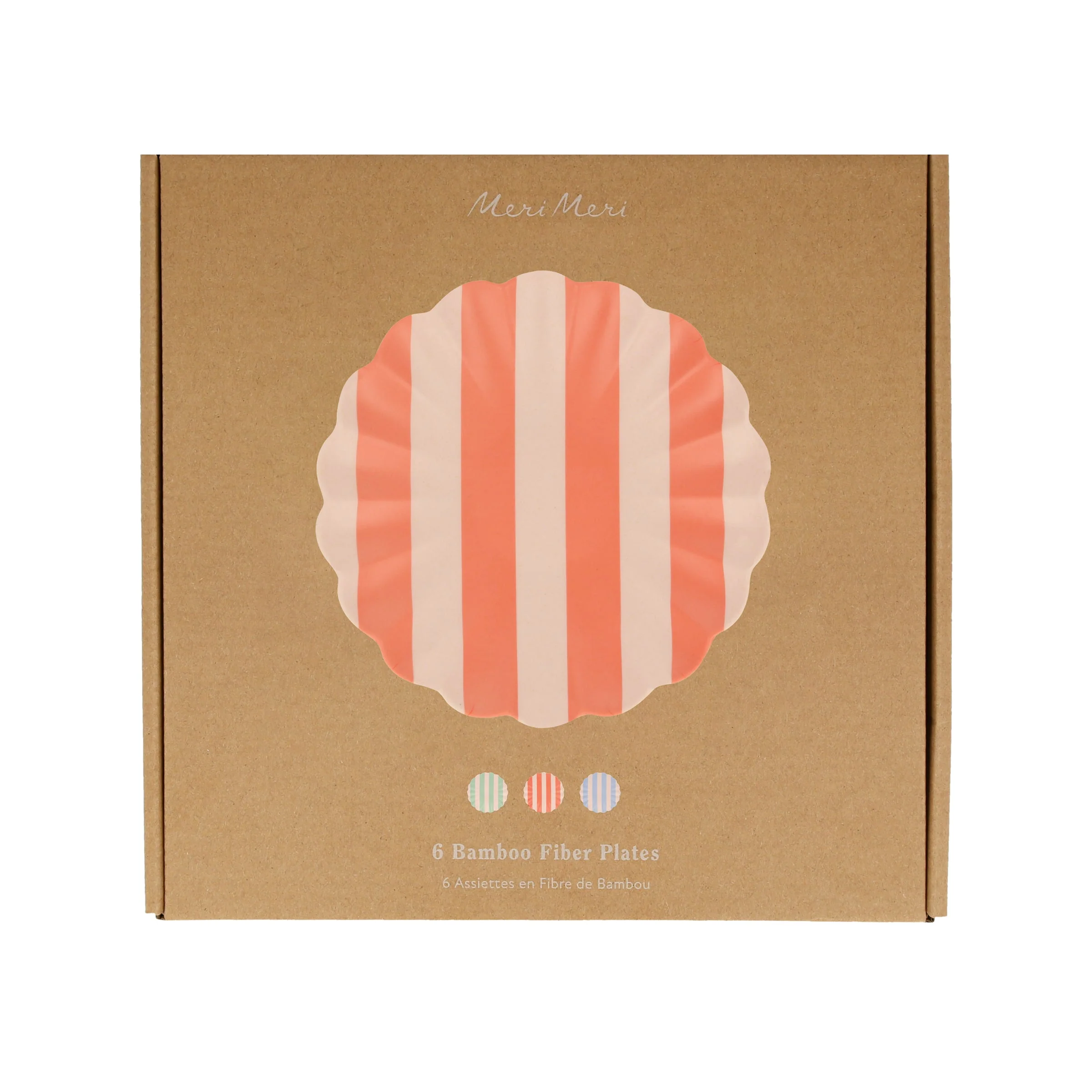 Stripey Assorted Bamboo Small Plates, Set of 6 - Image 8