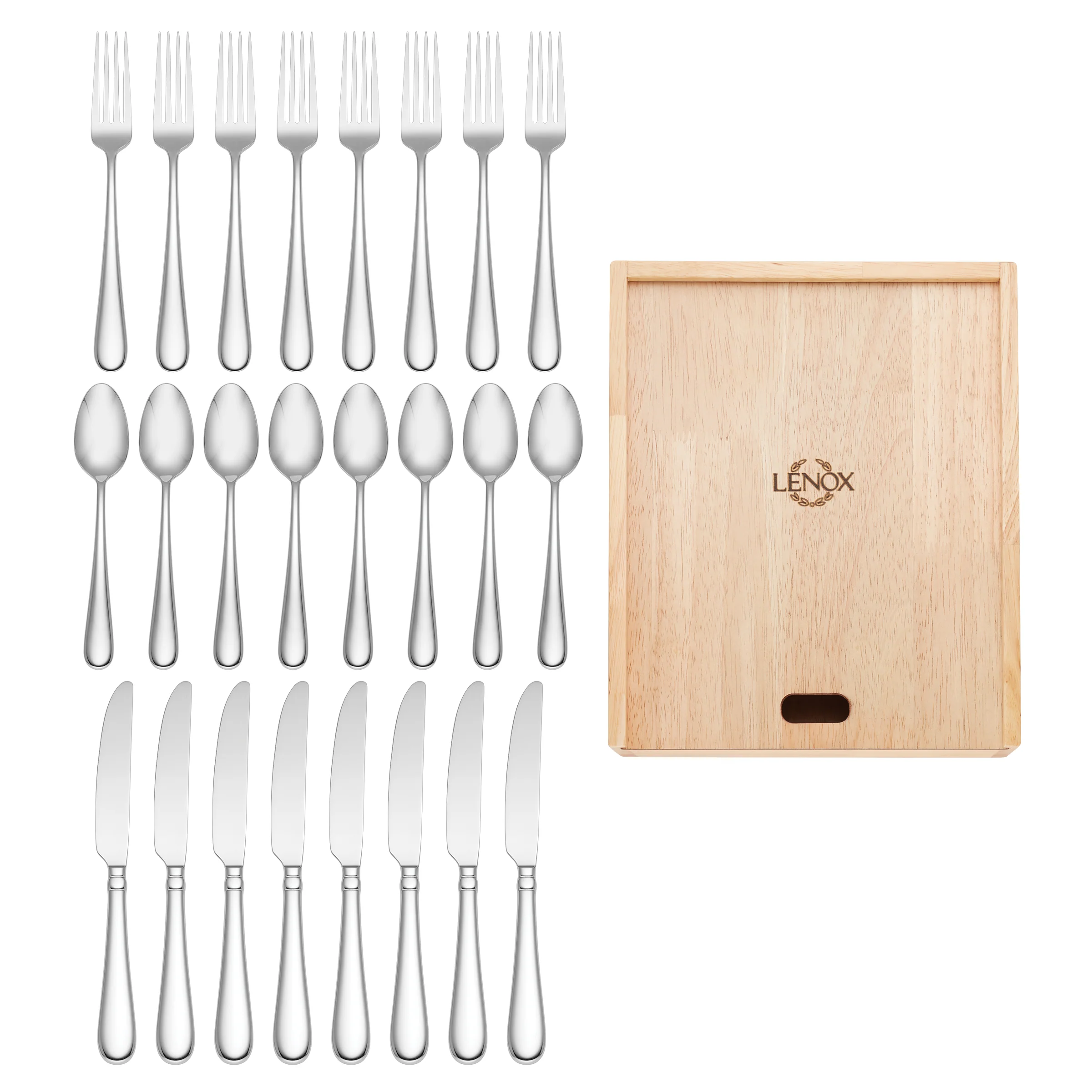 Studio 1414 Mirror 24 Piece Flatware Set with Caddy - Image 4
