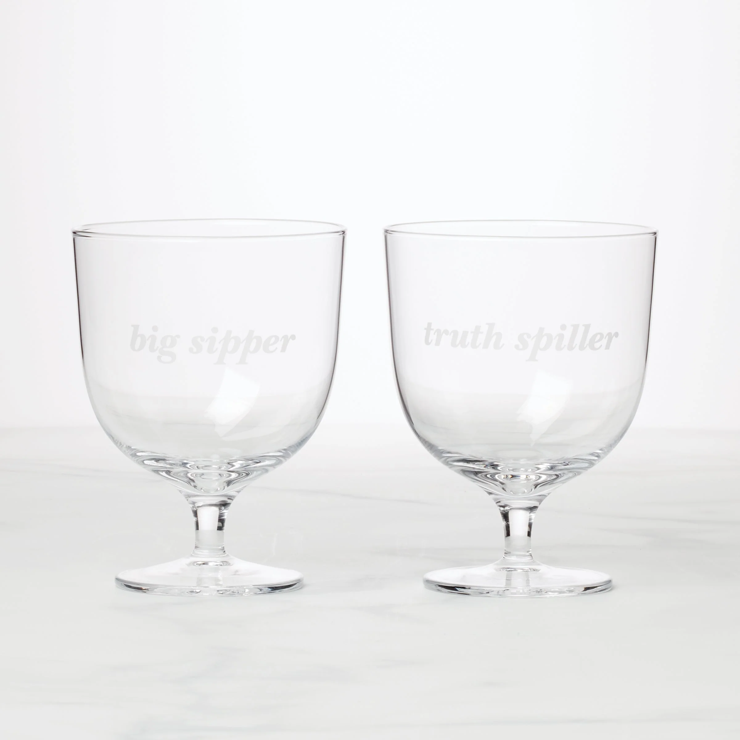 Truth Spiller & Big Sipper Short Glasses, Set of 2