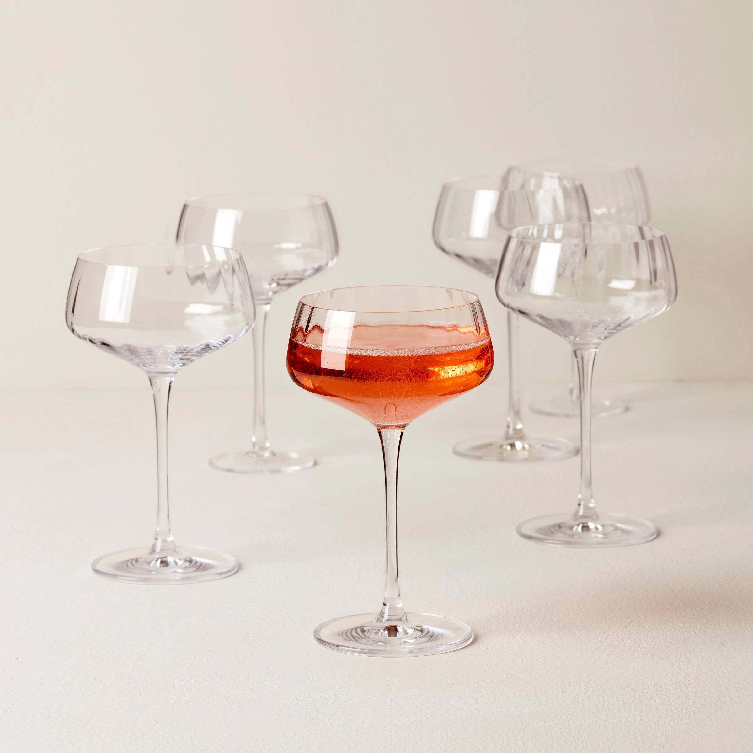 Tuscany Classics Angled Optic Coupe Glasses, Set of 6 - Image 2