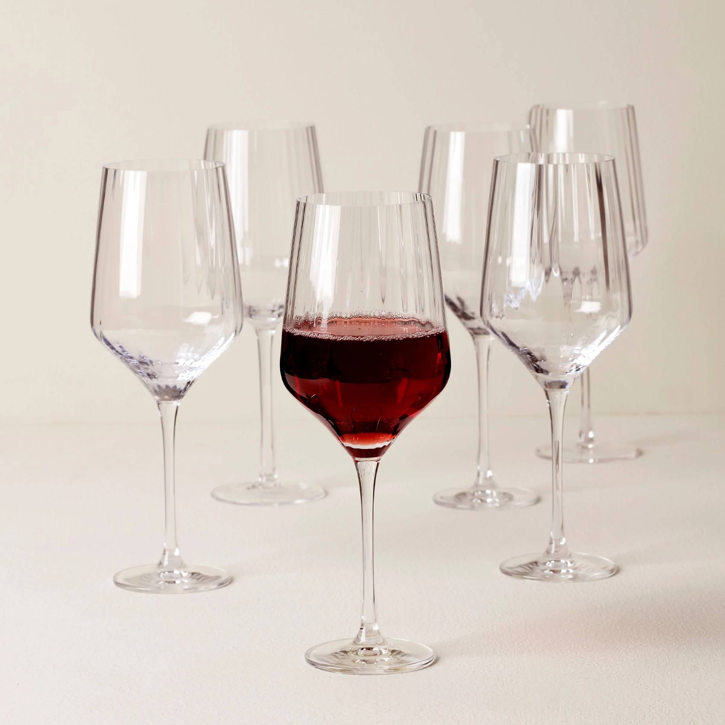 Tuscany Classics Angled Optic Wine Glasses, Set of 6 - Image 2