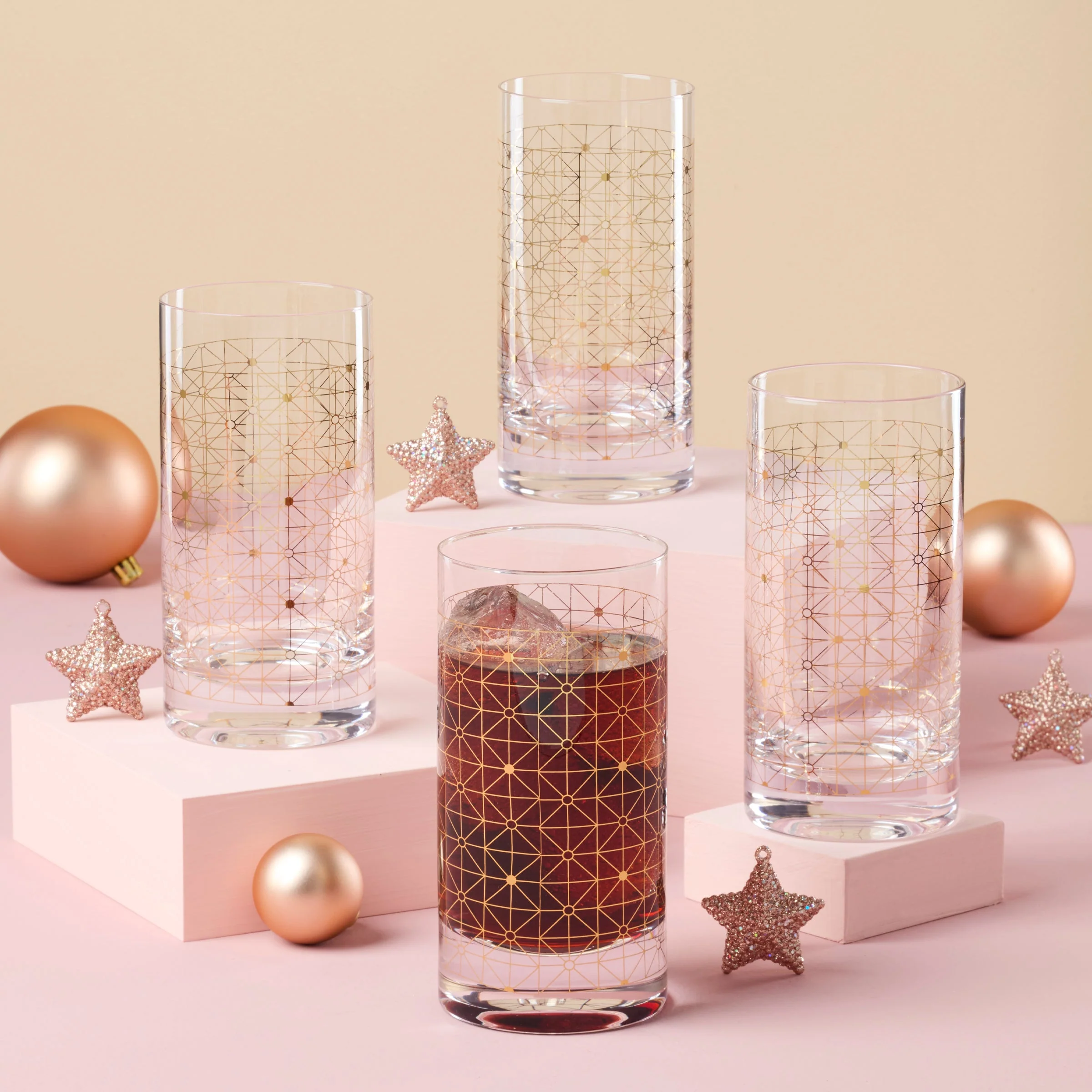 Tuscany Classics Gold Dust Highball Glasses, Set of 4 - Image 3
