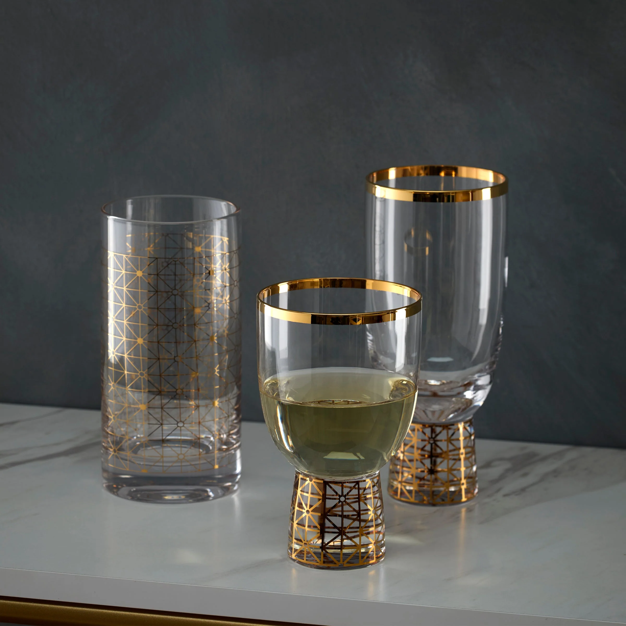 Tuscany Classics Gold Dust Highball Glasses, Set of 4 - Image 4