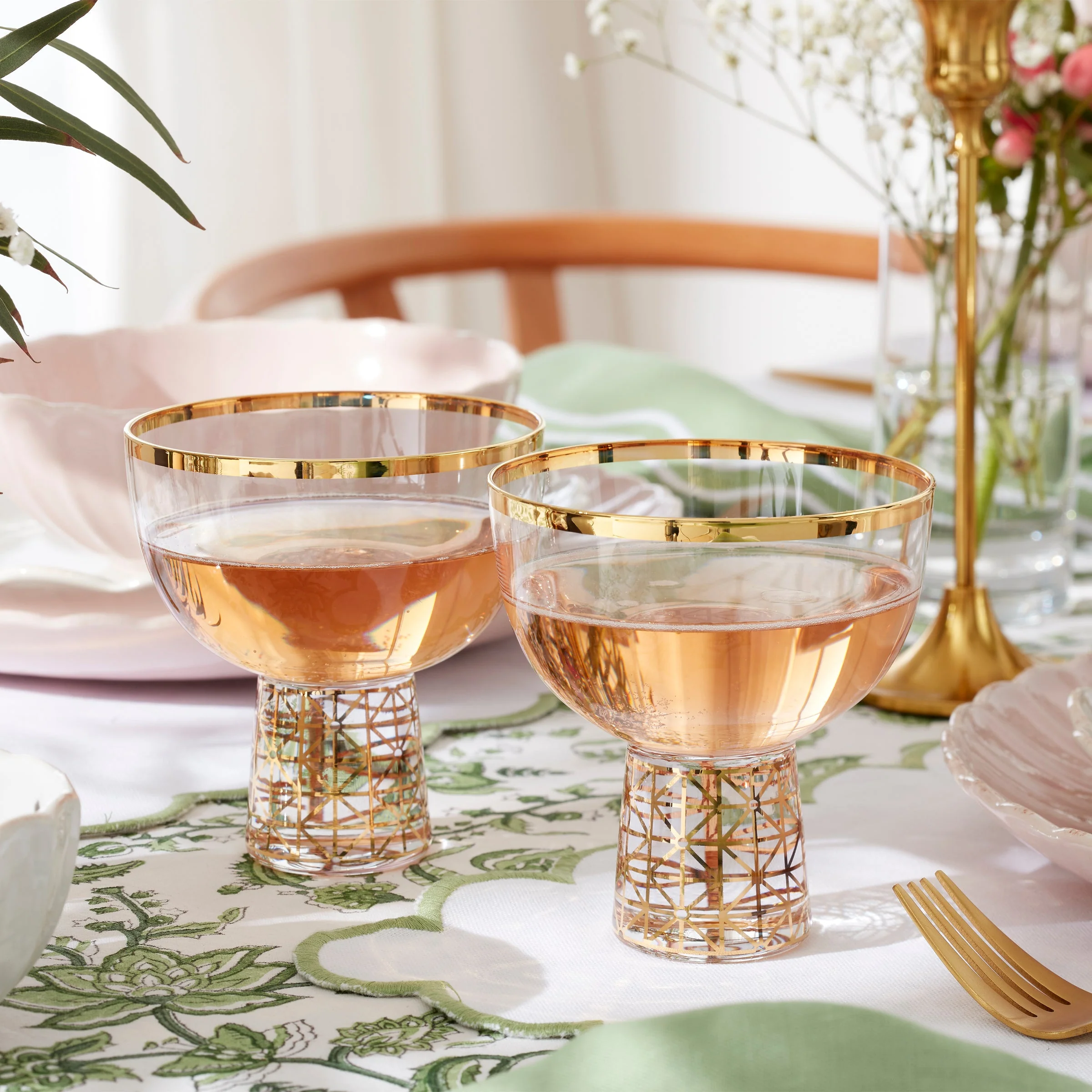 Tuscany Classics Gold Frost Coupe Glasses, Set of 4 - Image 3