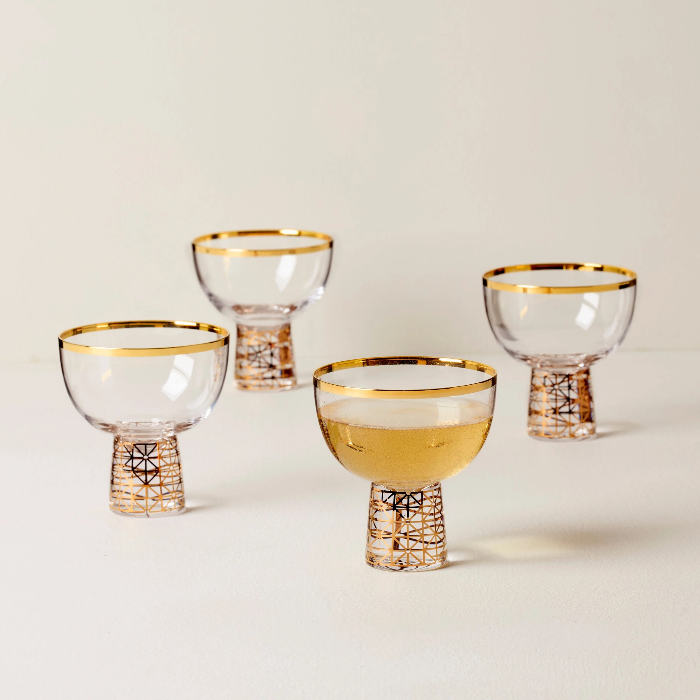 Tuscany Classics Gold Frost Coupe Glasses, Set of 4 - Image 4