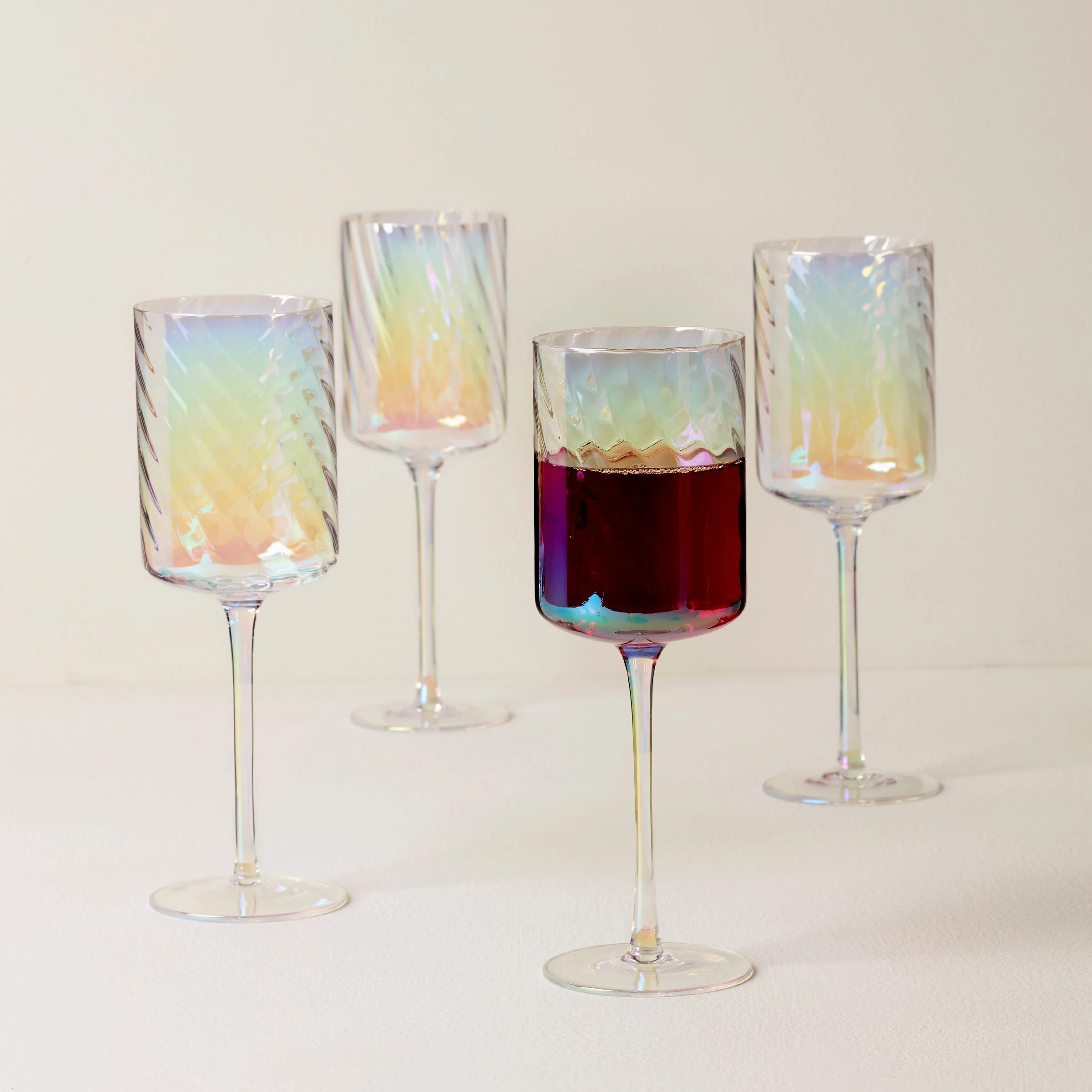 Tuscany Classics Iridescent Red Wine Glasses, Set of 4 - Image 2