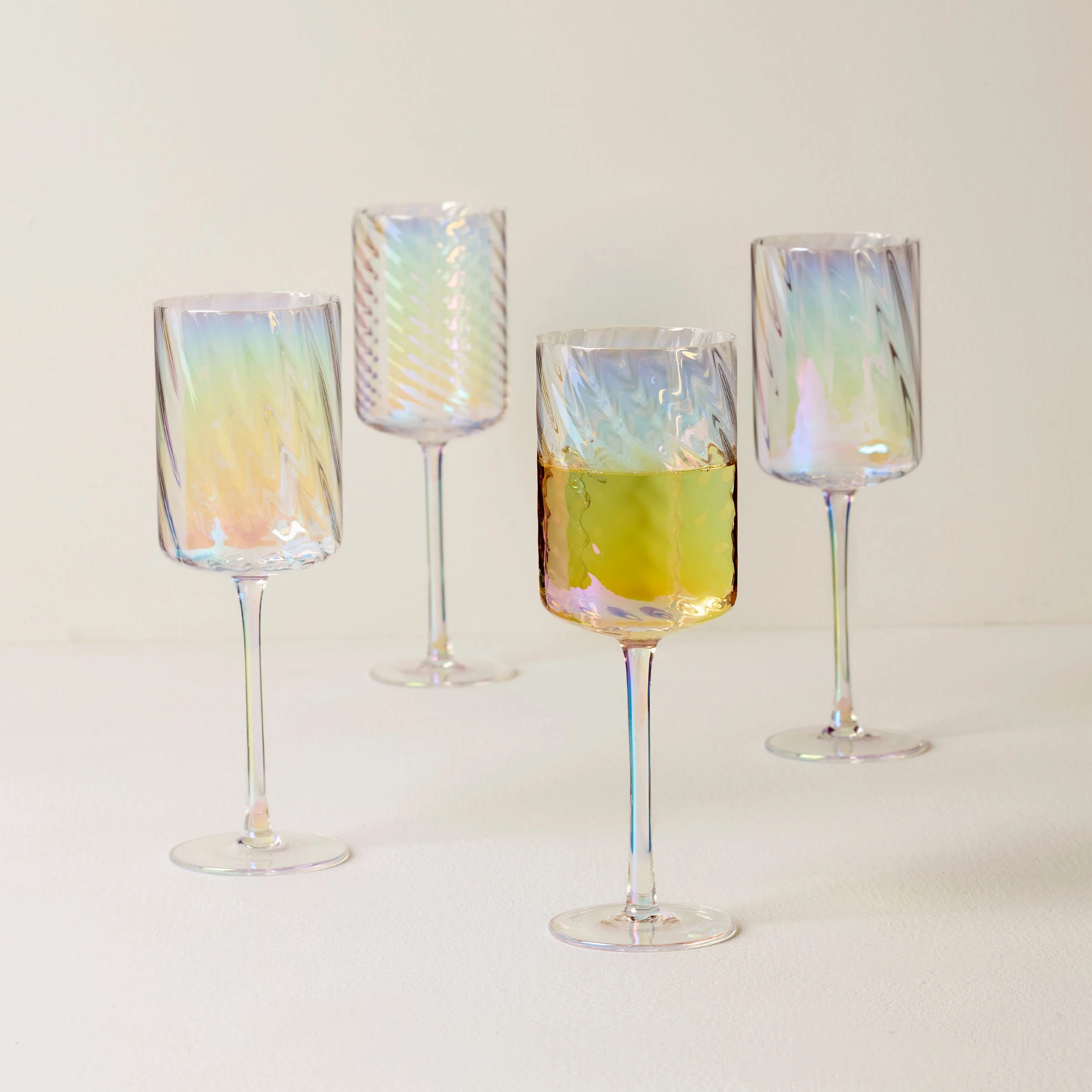 Tuscany Classics Iridescent White Wine Glasses, Set of 4 - Image 2