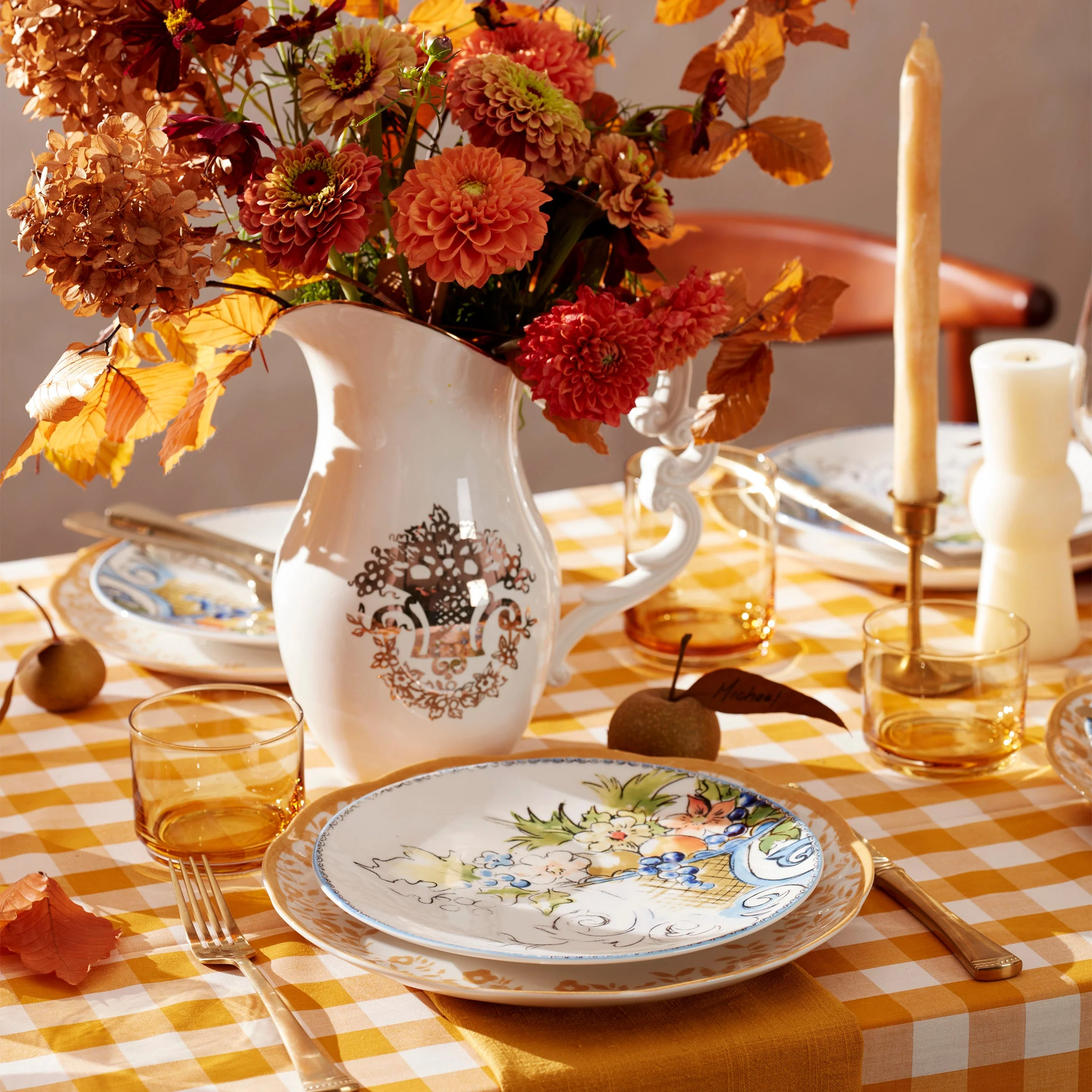 Tuscany Classics Stackable Amber Short Glasses, Set of 4 - Image 10