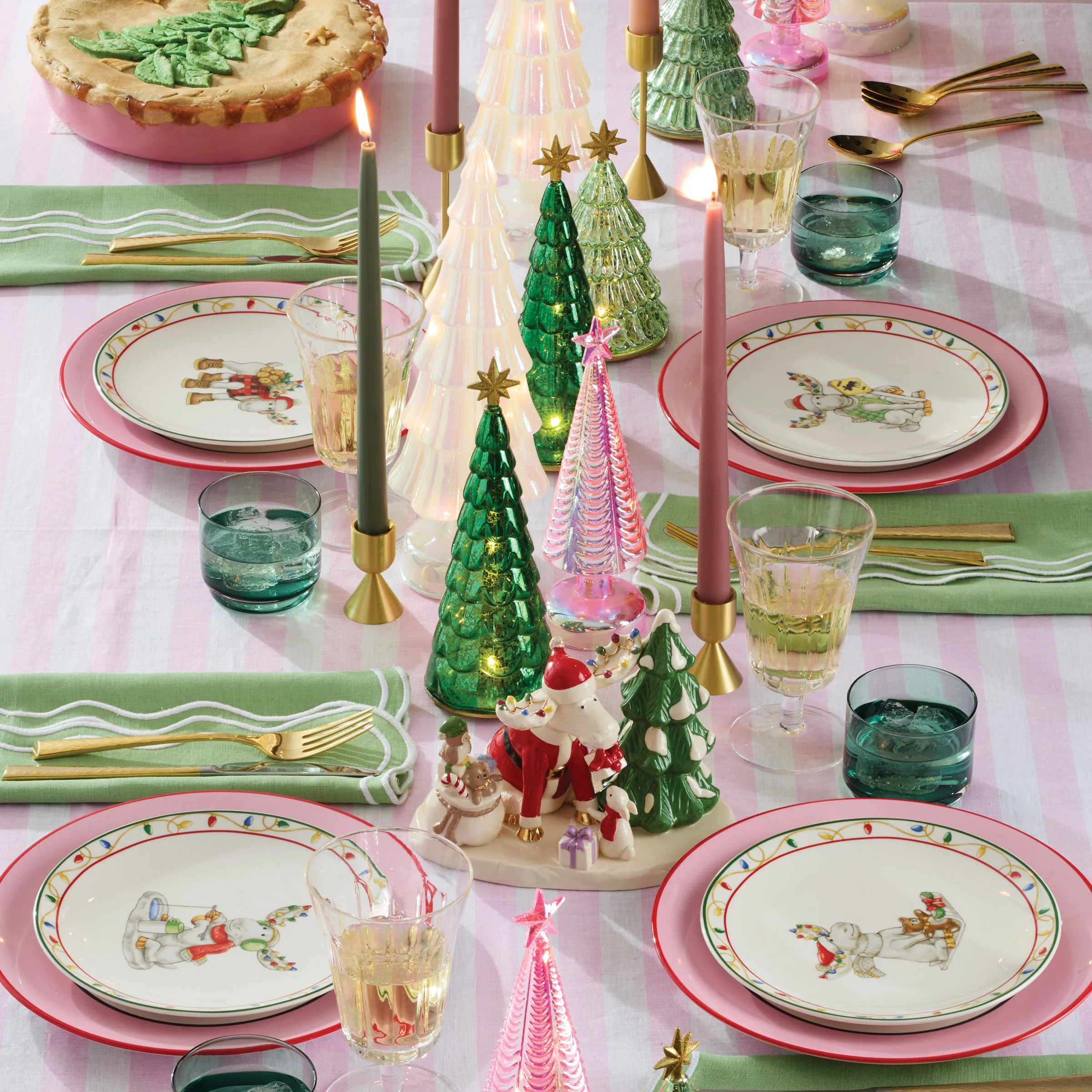 Tuscany Classics Stackable Green Short Glasses, Set of 4 - Image 6