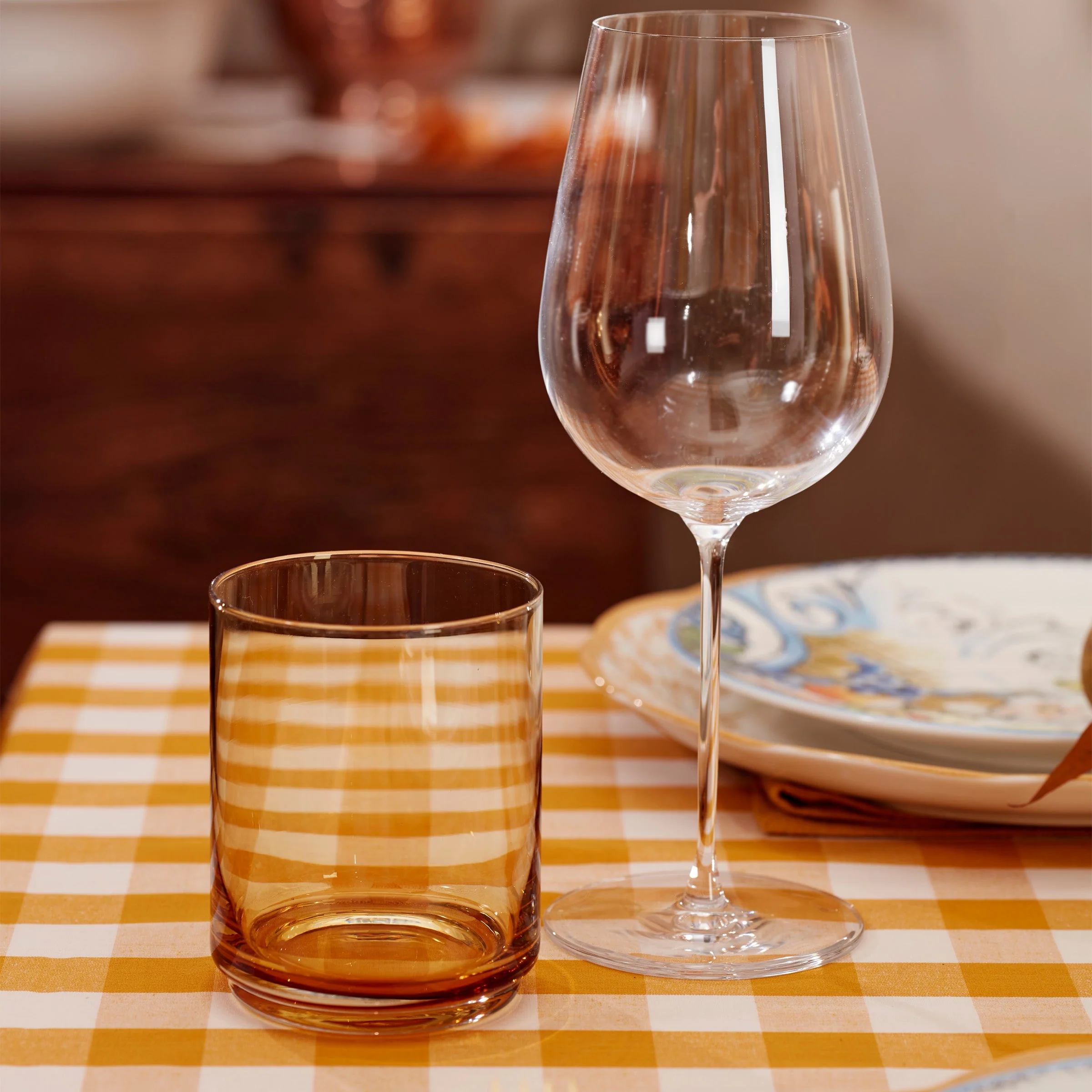Tuscany Classics Stackable Amber Tall Glasses, Set of 4 - Image 10