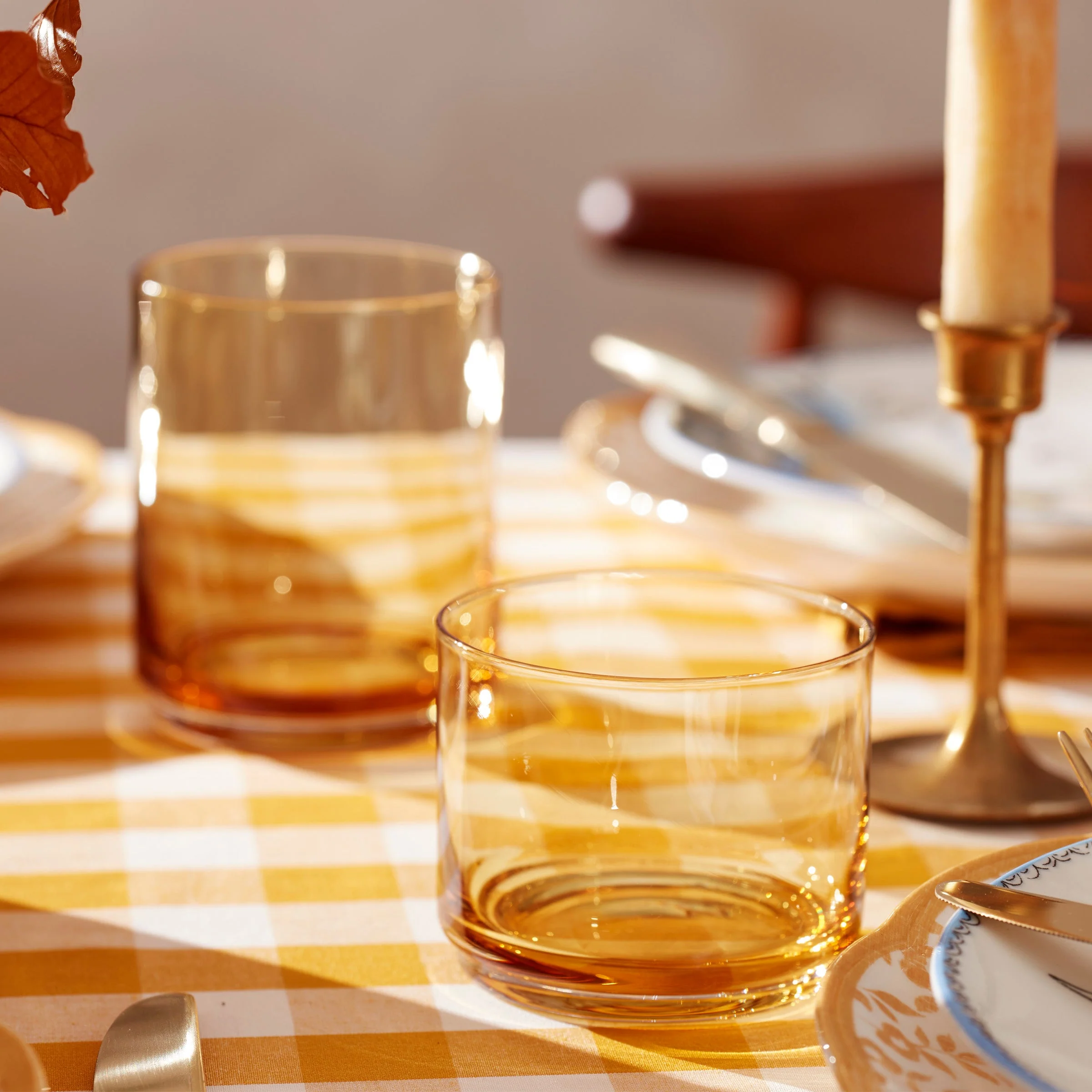 Tuscany Classics Stackable Amber Tall Glasses, Set of 4 - Image 9