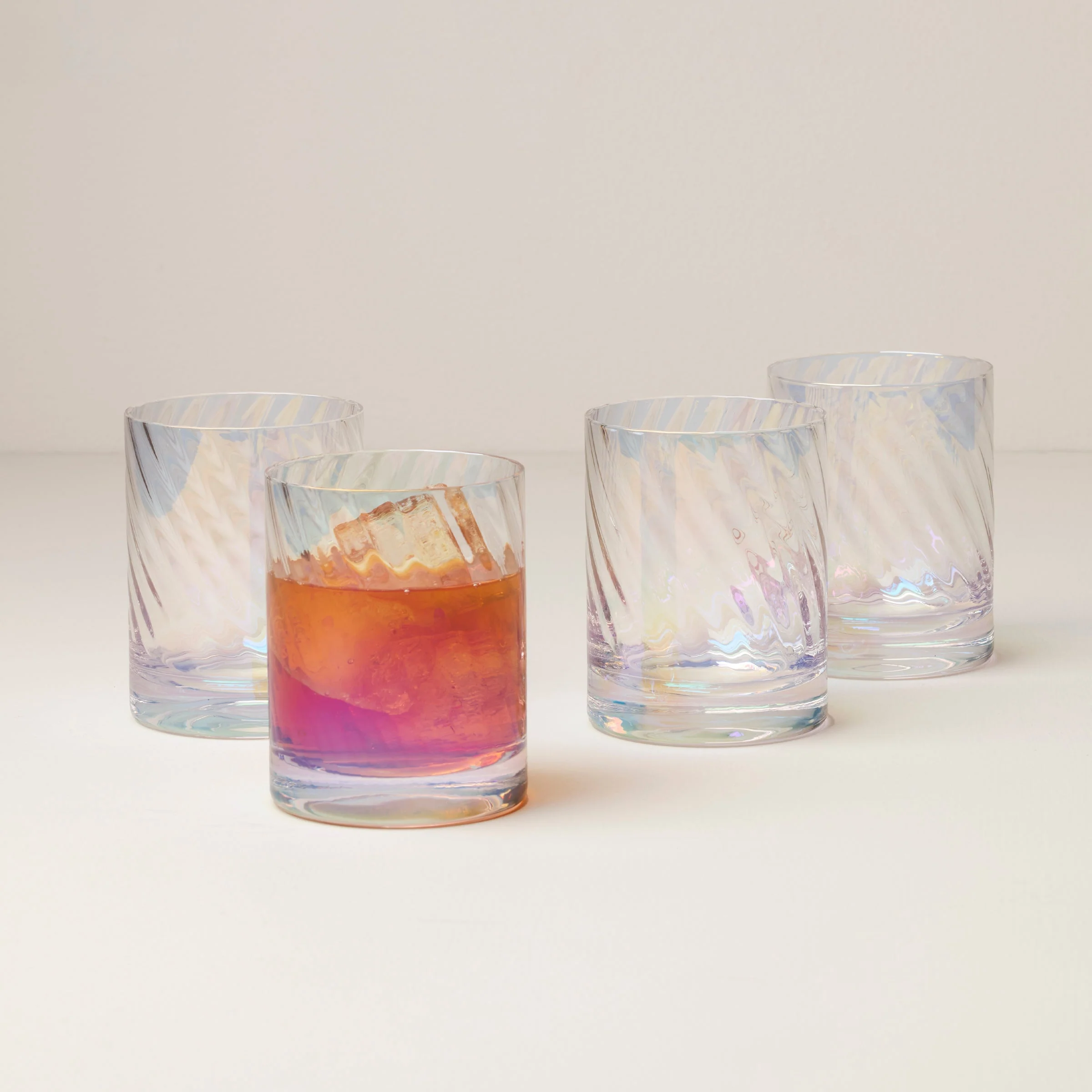 Tuscany Classics Iridescent Double Old Fashion Glasses, Set of 4 - Image 2