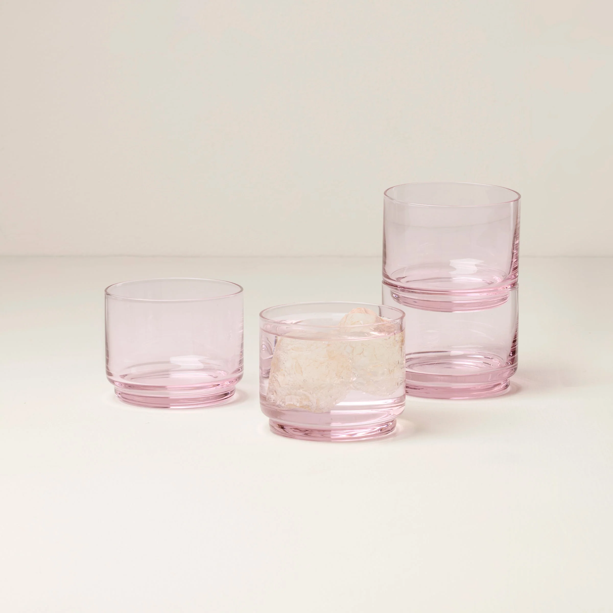 Tuscany Stackable Blush Short Glasses, Set of 4 - Image 2