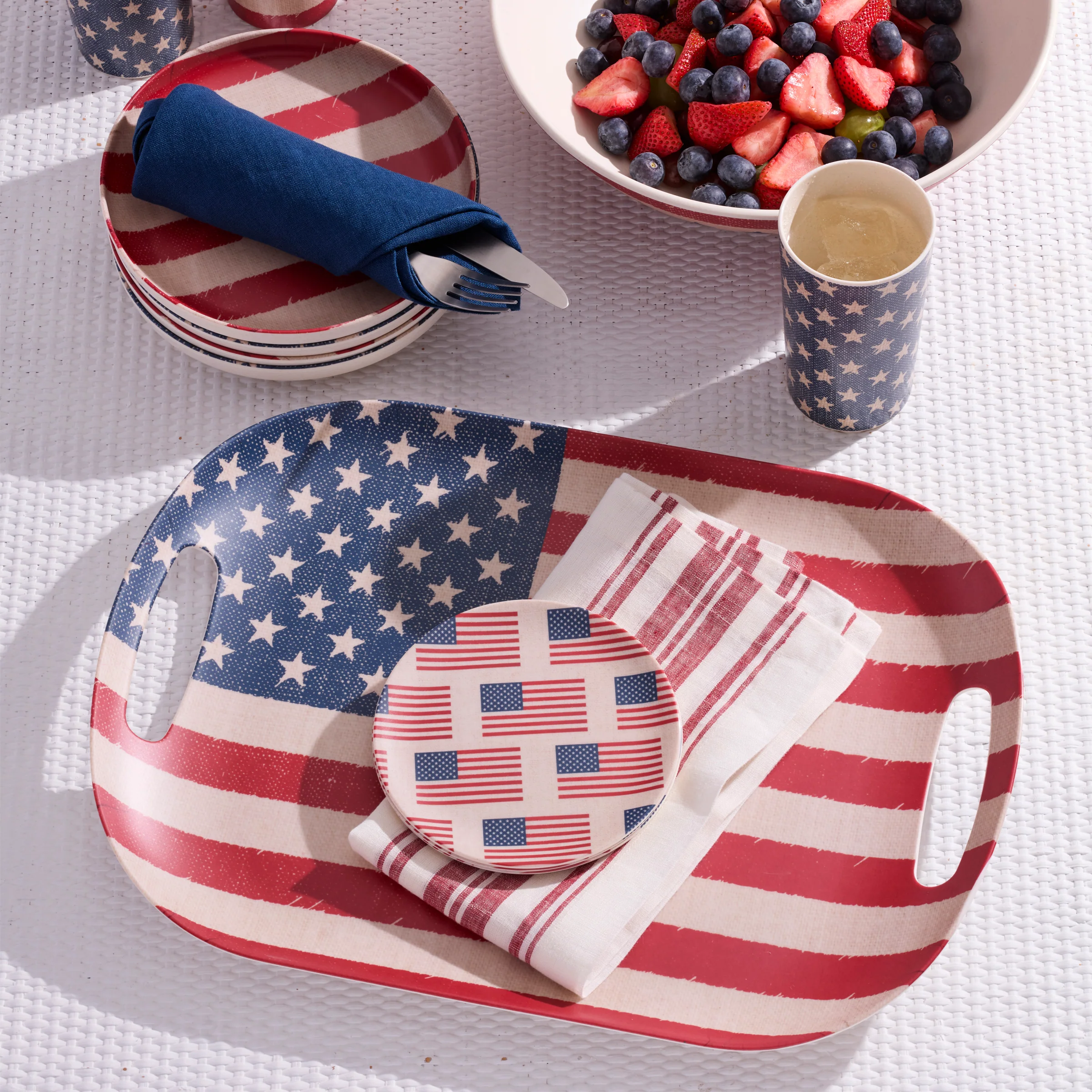 Vintage Americana Handled Serving Tray - Image 2