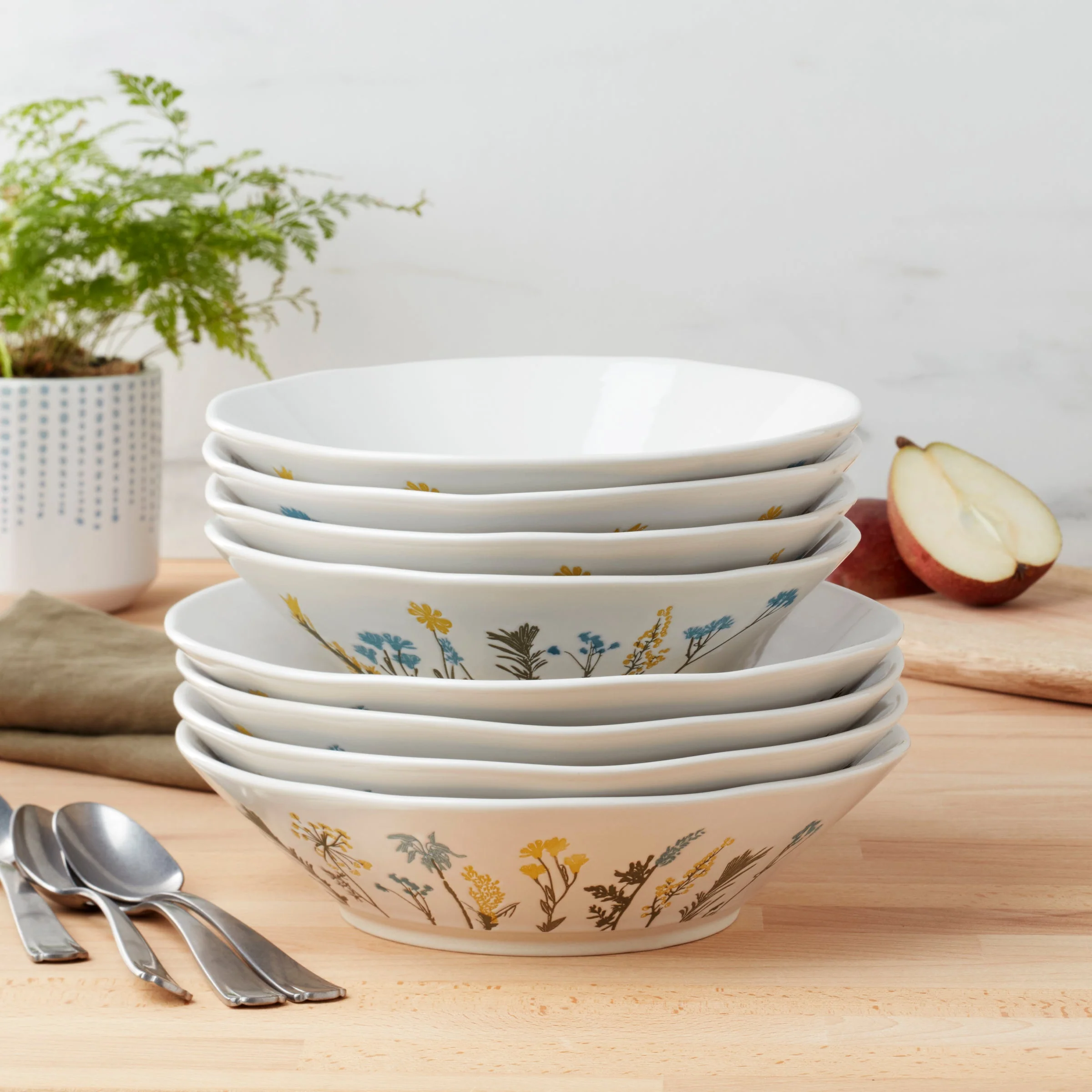 Wildflowers Dinner Bowls, Set of 4 - Image 3
