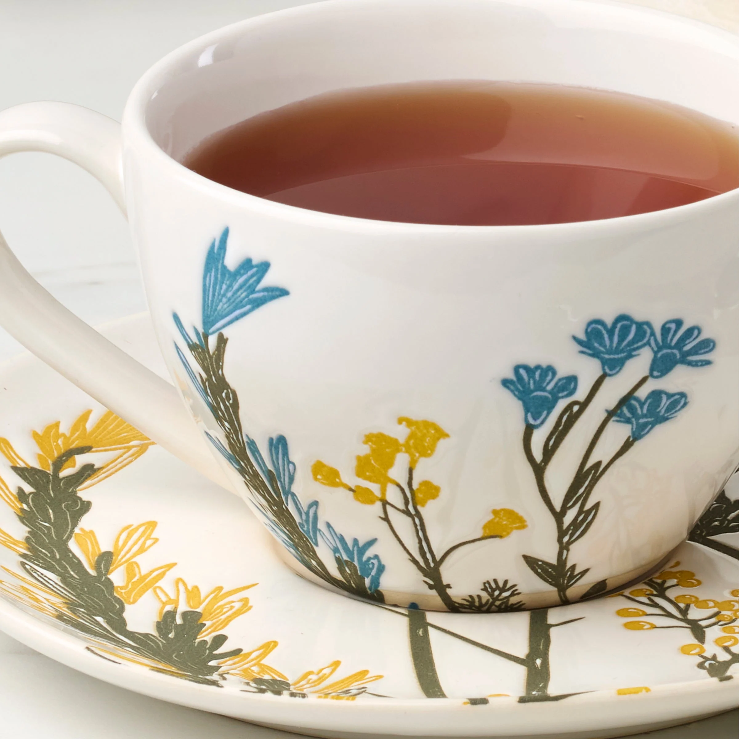 Wildflowers Tea Cup & Saucer, Set of 4 - Image 3